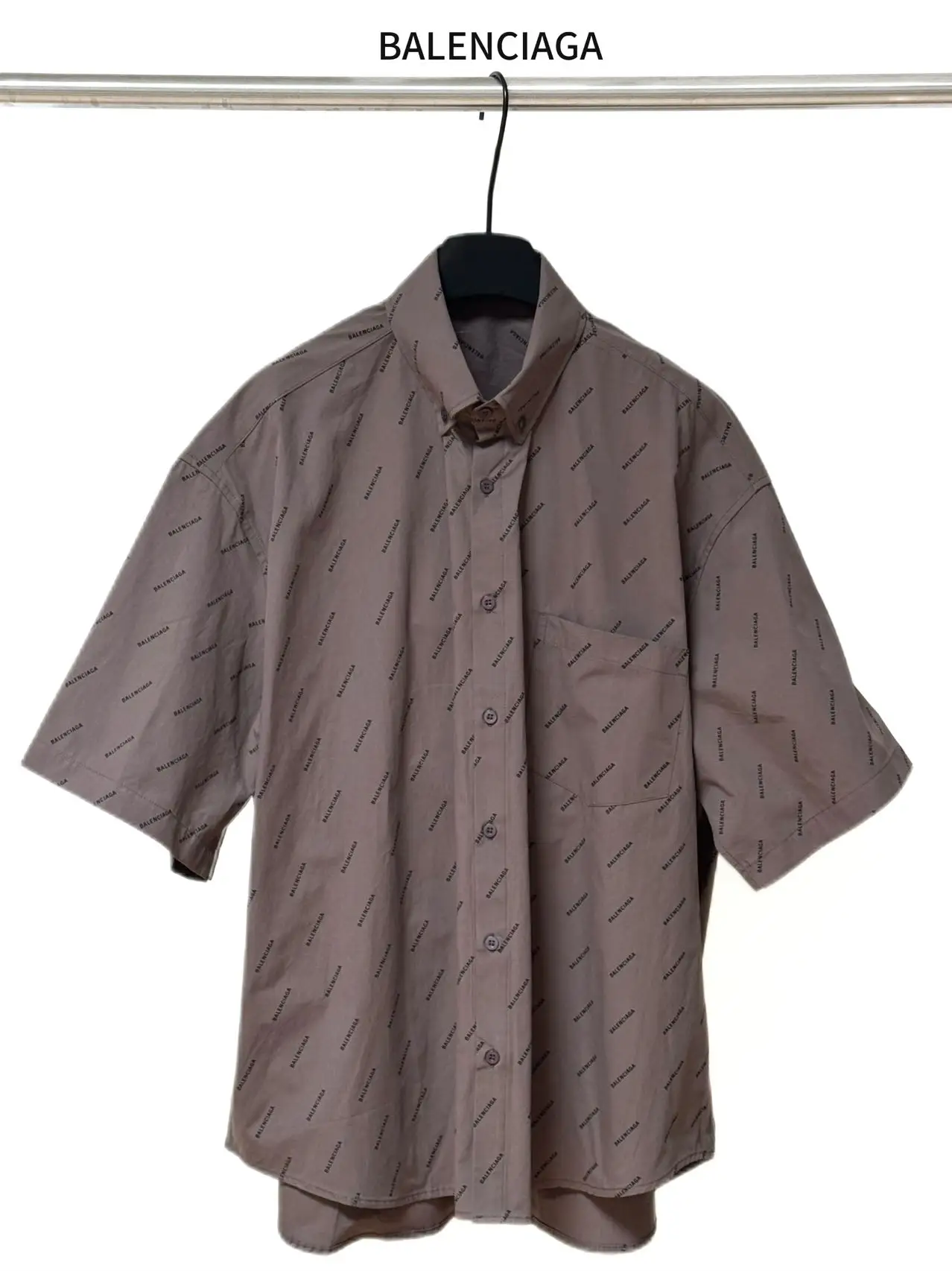 Logo-Print Cotton-Poplin Short-Sleeve Shirt D16519840 — view 9