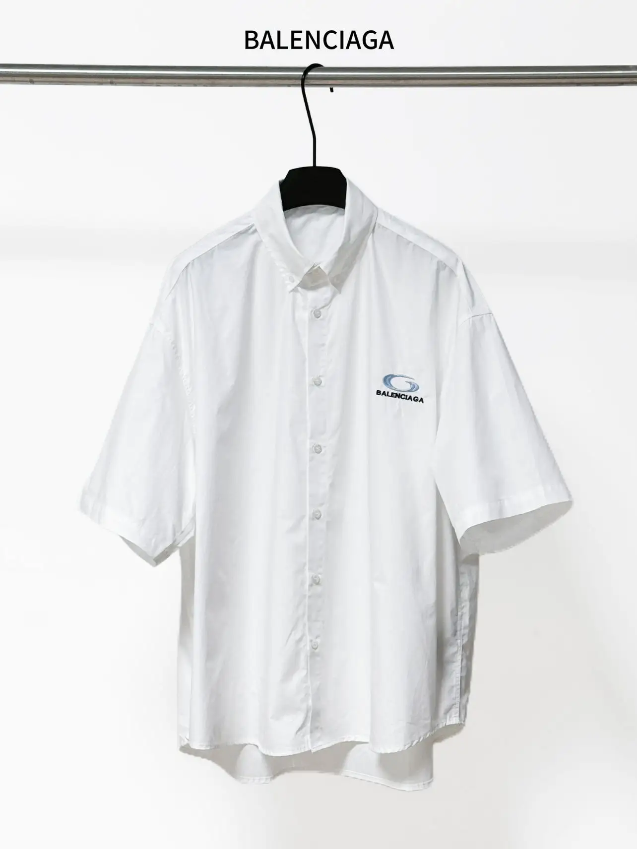 Embroidered Logo Short-Sleeve Cotton Shirt D16519833