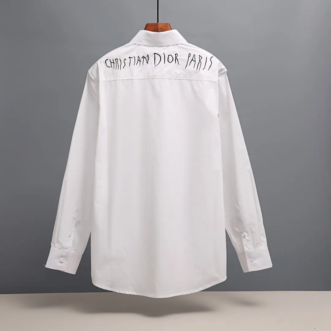 Logo-Embroidered Cotton-Blend Poplin Shirt D16521350 — view 2