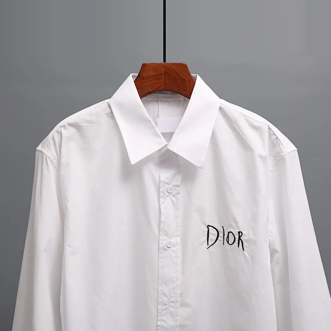 Logo-Embroidered Cotton-Blend Poplin Shirt D16521350 — view 3