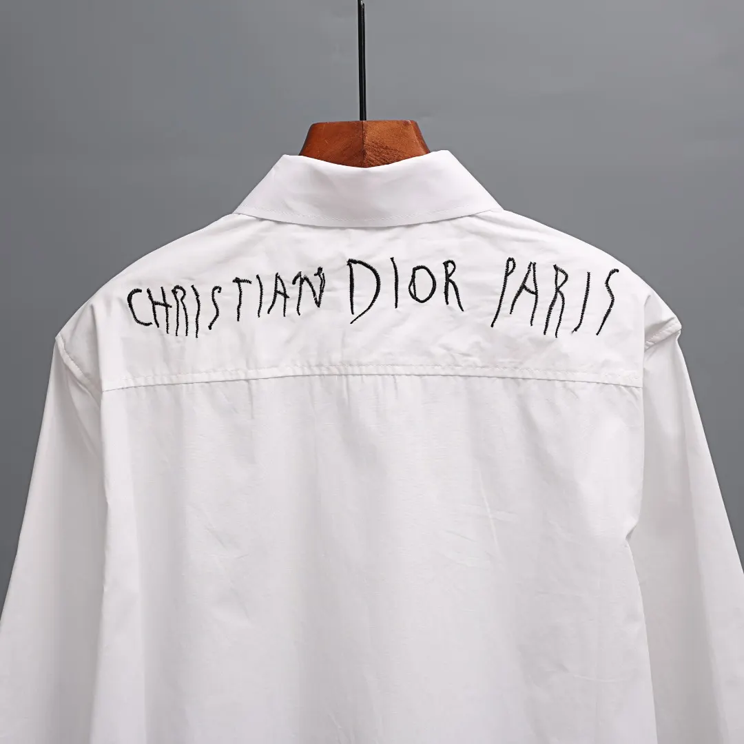 Logo-Embroidered Cotton-Blend Poplin Shirt D16521350 — view 8
