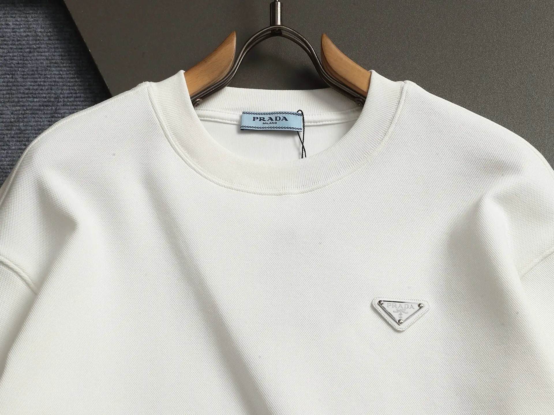 Enamel Triangle Logo Crew-Neck Sweatshirt D17021962 — view 2