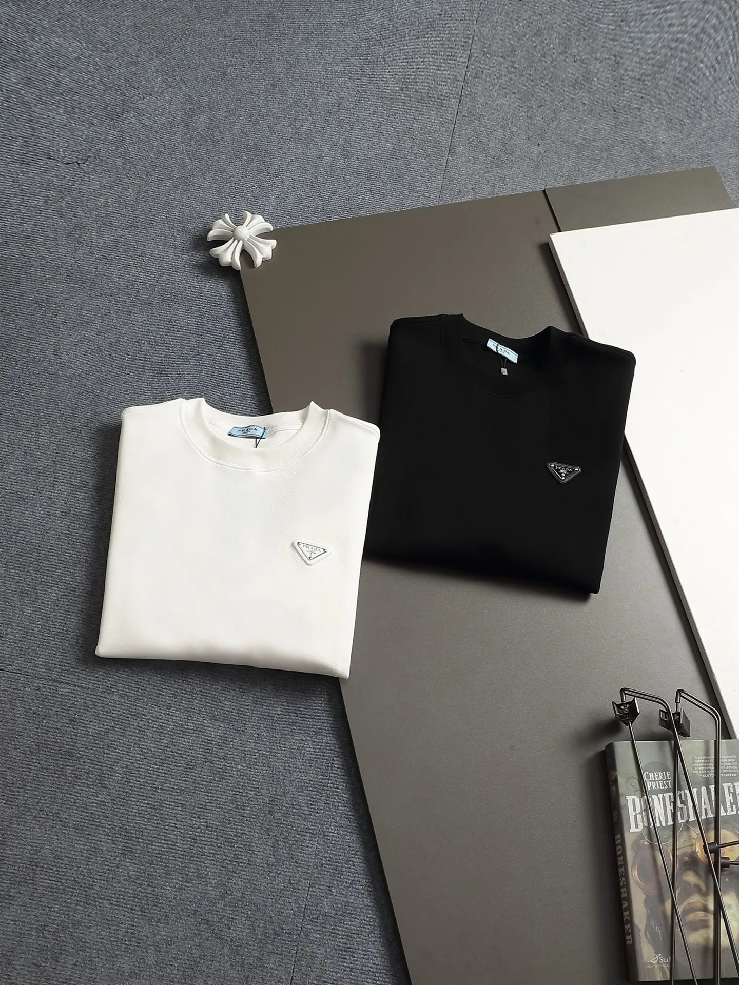 Enamel Triangle Logo Crew-Neck Sweatshirt D17021962 — view 12