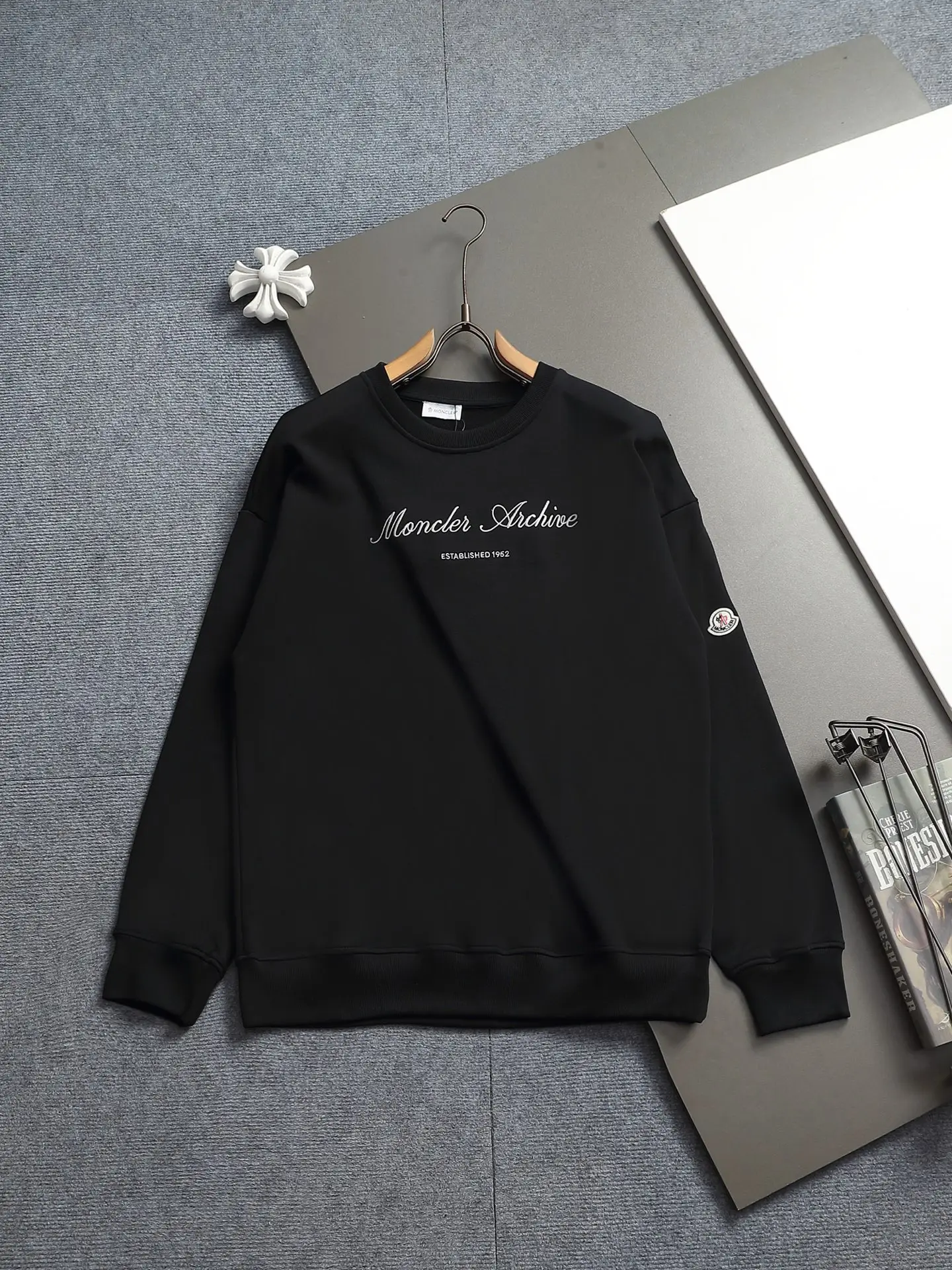 Moncler Archive Logo Embroidered Sweatshirt D17021949