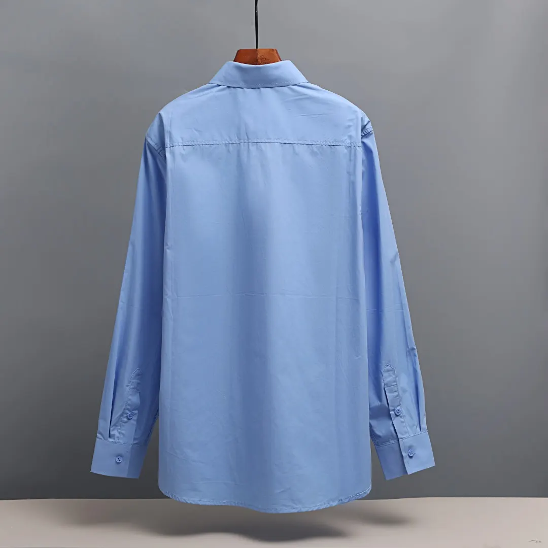 Embroidered Logo Poplin Long-Sleeve Shirt D17021351 — view 2
