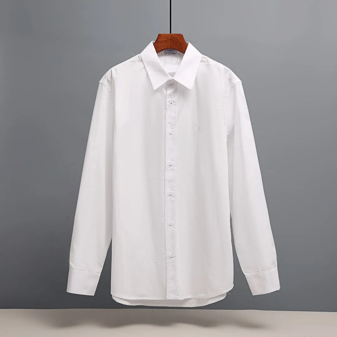 Embroidered Logo Poplin Shirt with Check Lining D17021352