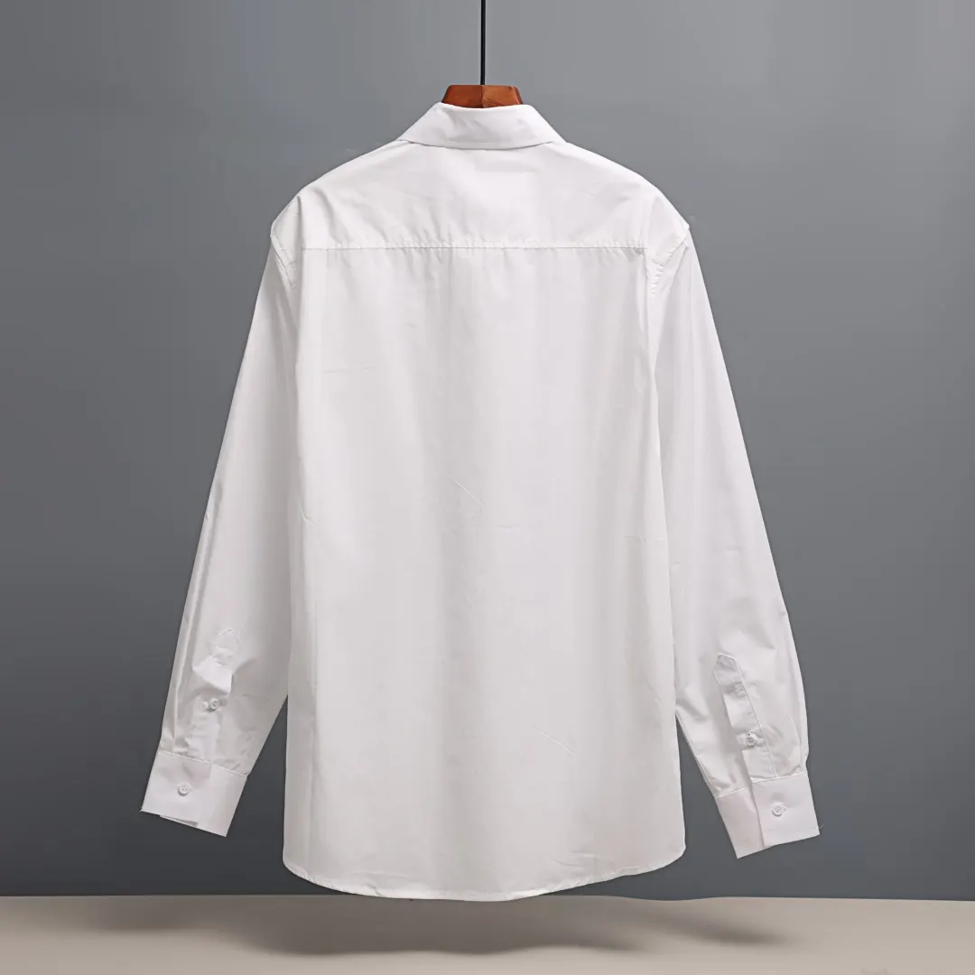Embroidered Logo Poplin Shirt with Check Lining D17021352 — view 2