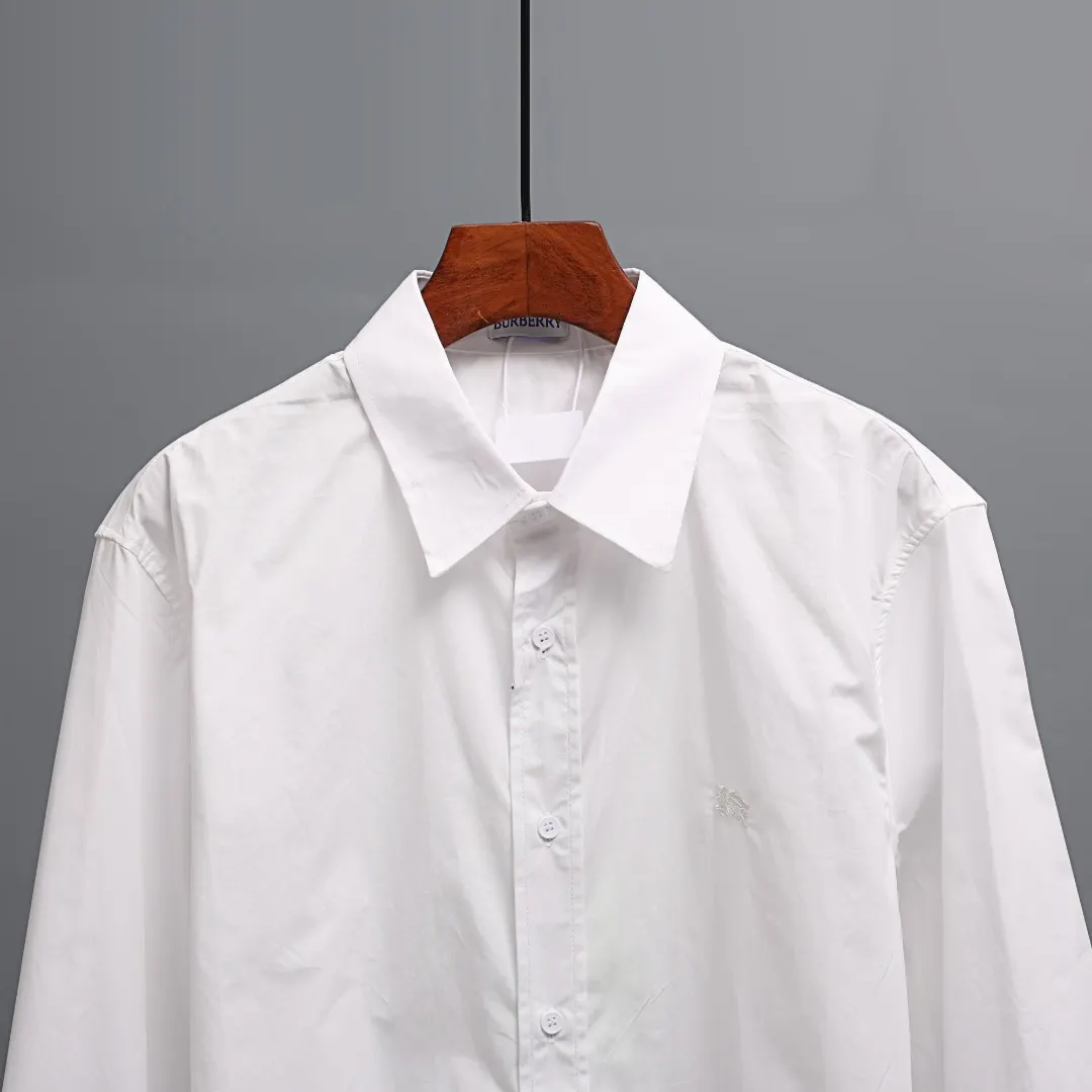 Embroidered Logo Poplin Shirt with Check Lining D17021352 — view 3