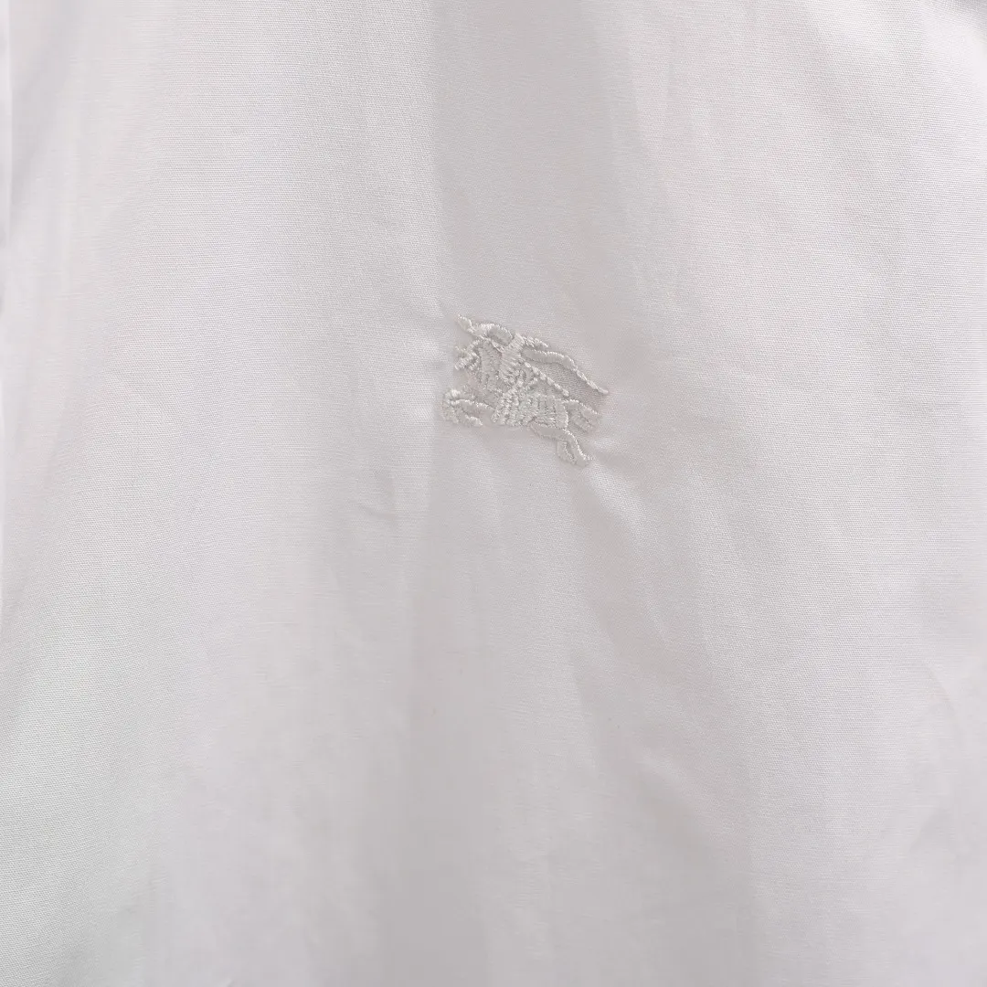 Embroidered Logo Poplin Shirt with Check Lining D17021352 — view 4