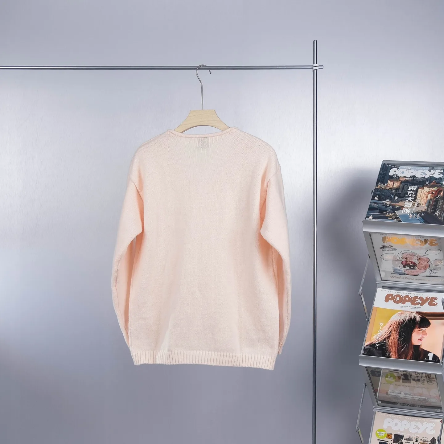 Logo-Embroidered V-Neck Knit Sweater D17021782 — view 2