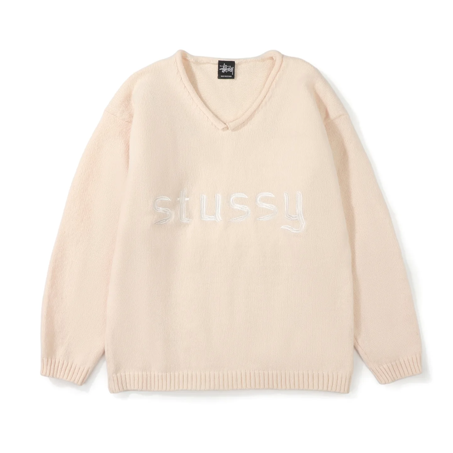 Logo-Embroidered V-Neck Knit Sweater D17021783