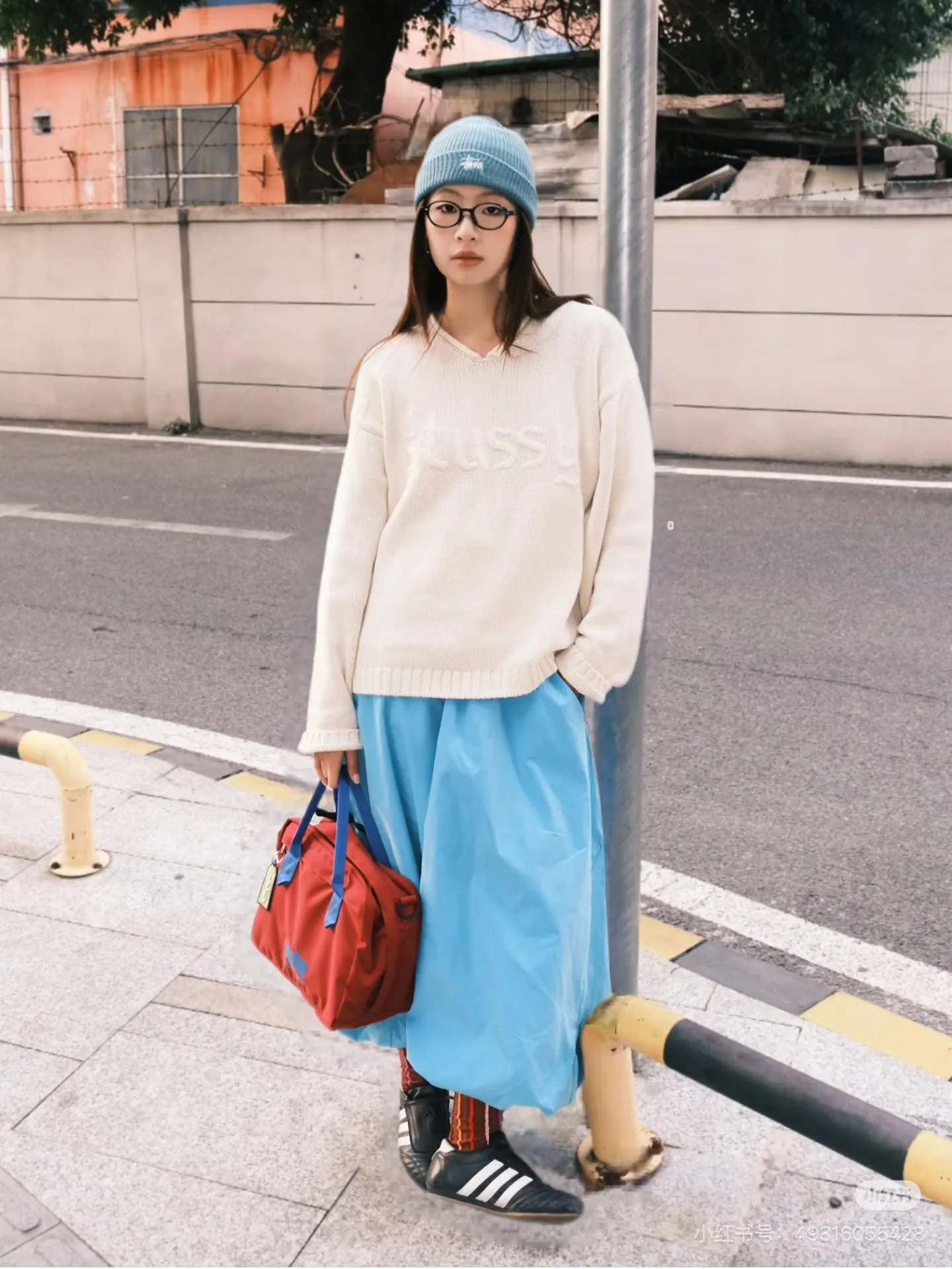 Stussy V-Neck Logo Knit Sweater D17021781 — view 6