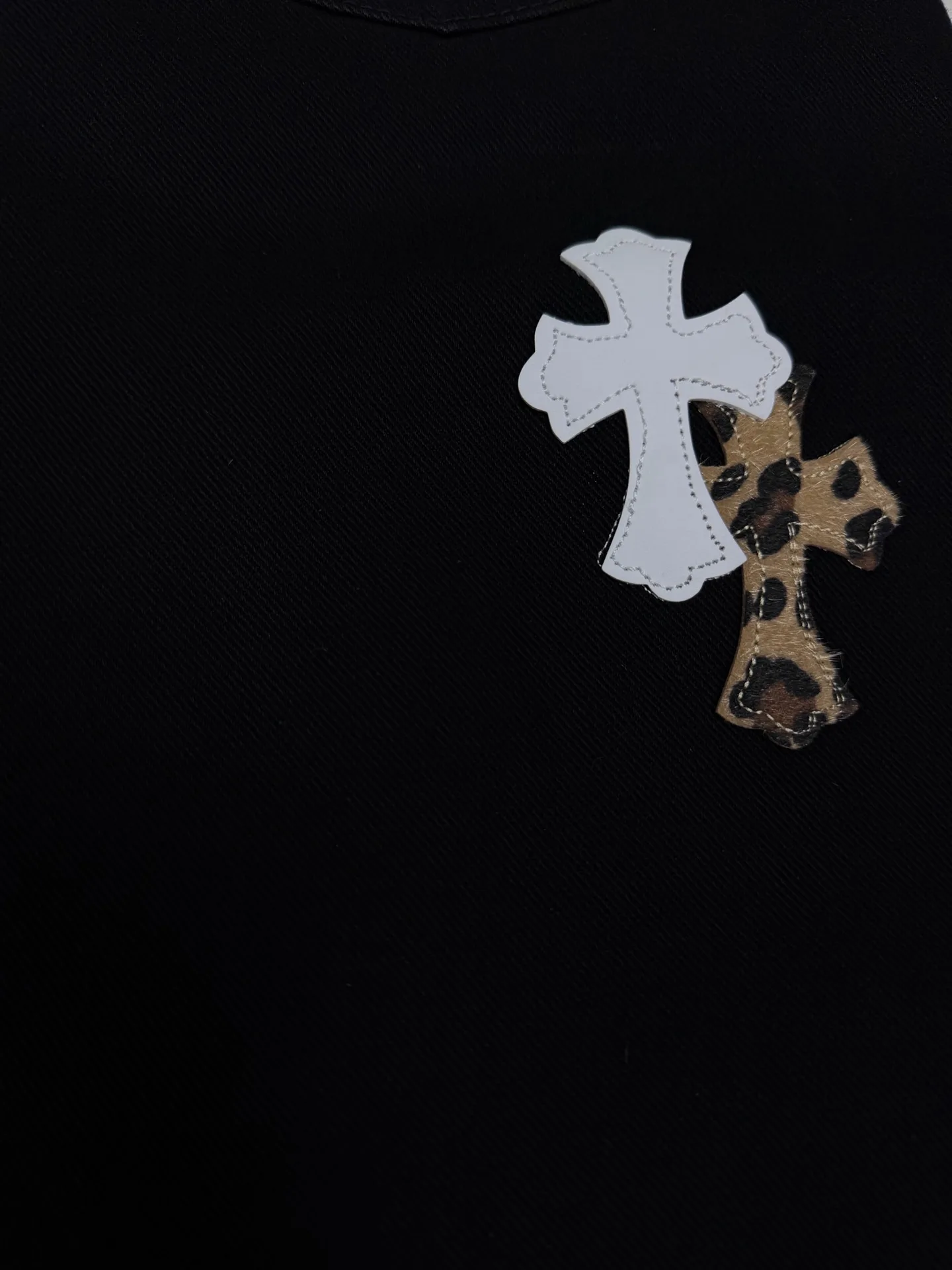 Leopard Cross Patch Straight-Leg Jeans D17521870 — view 8
