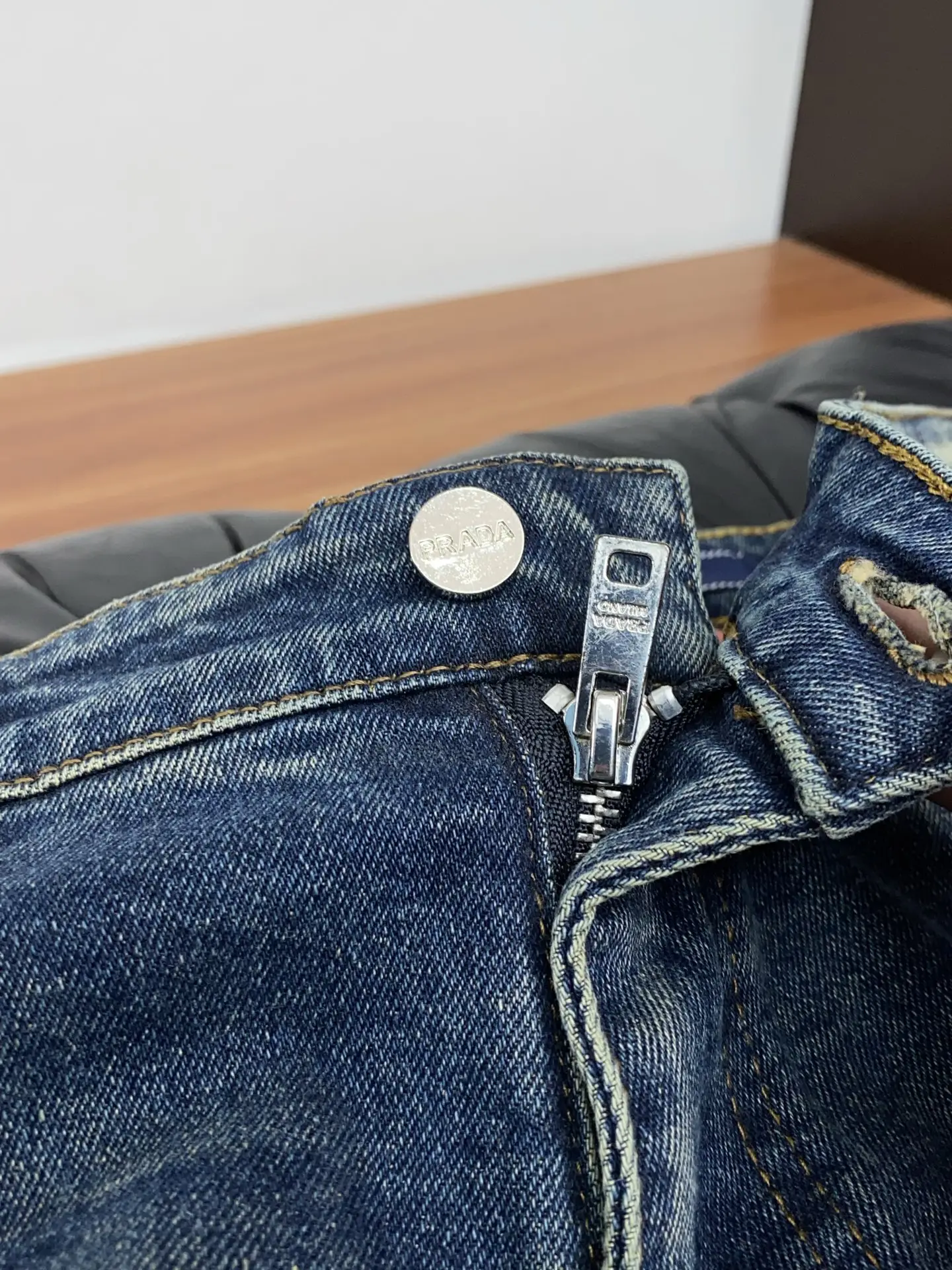 Slim-Fit Straight-Leg Jeans with Triangle Logo D17522582 — view 4