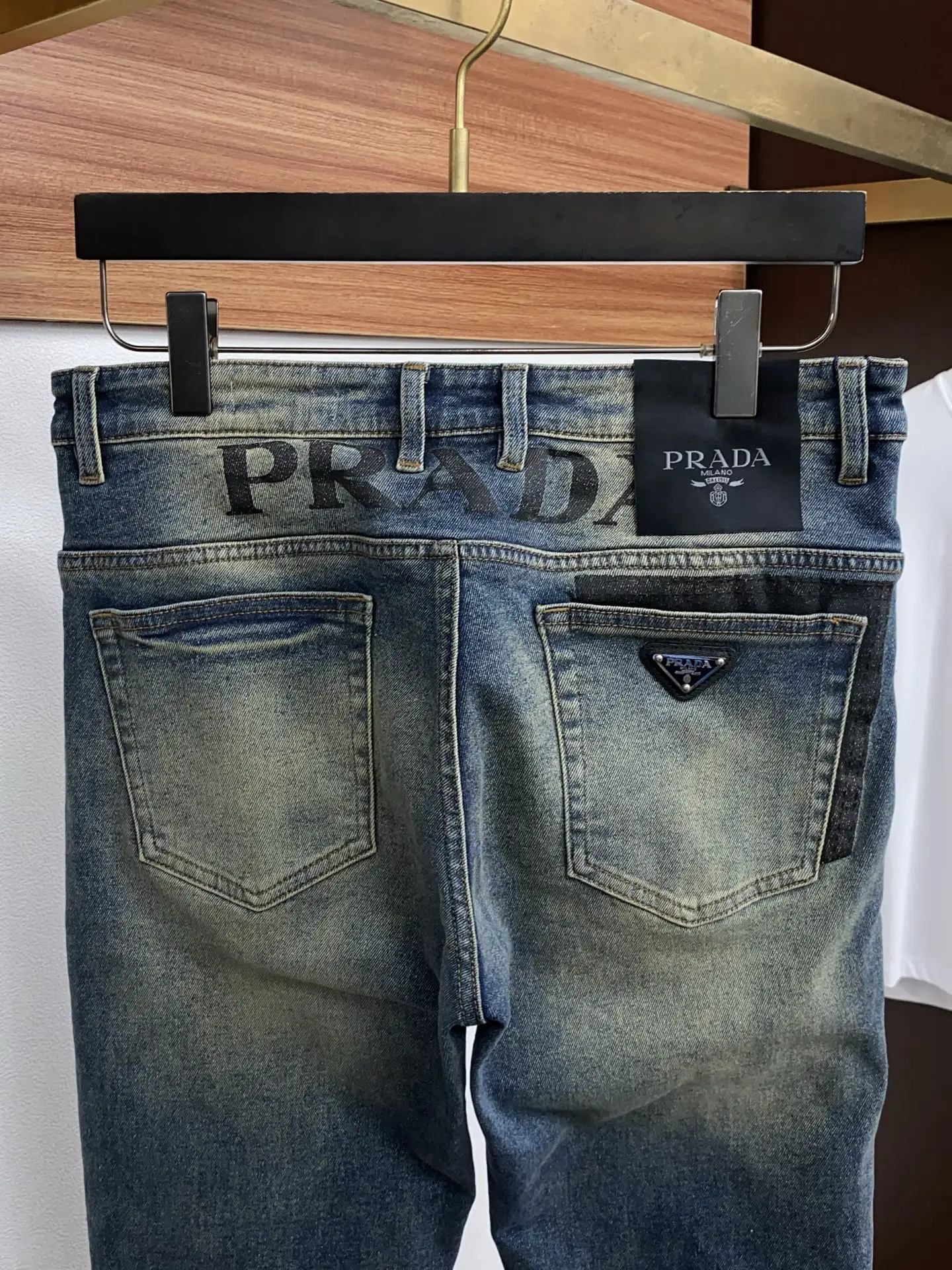 Slim-Fit Straight-Leg Jeans with Triangle Logo D17522582 — view 9