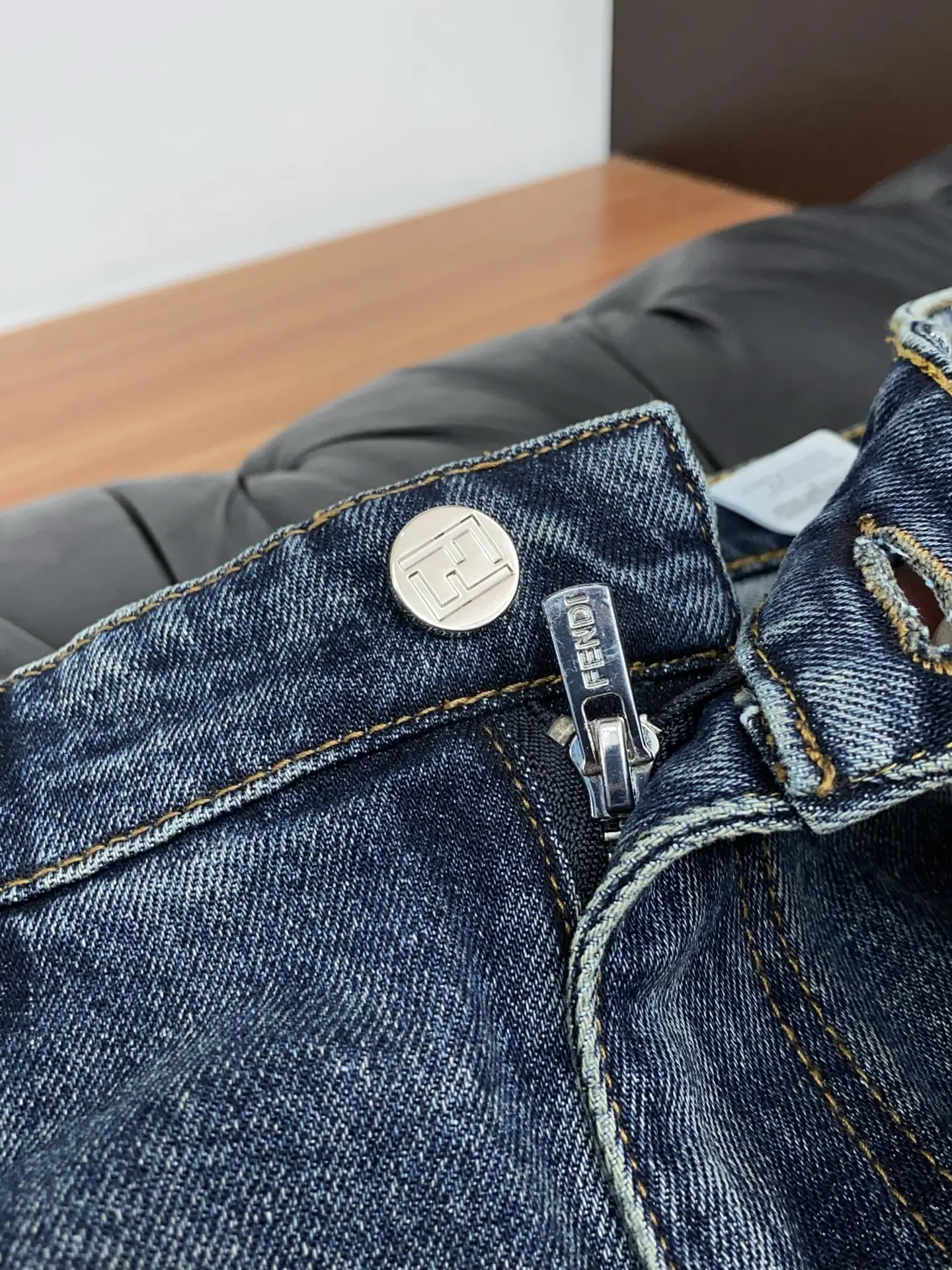 Slim-Fit Straight-Leg Jeans with Logo Patch D17522577 — view 5