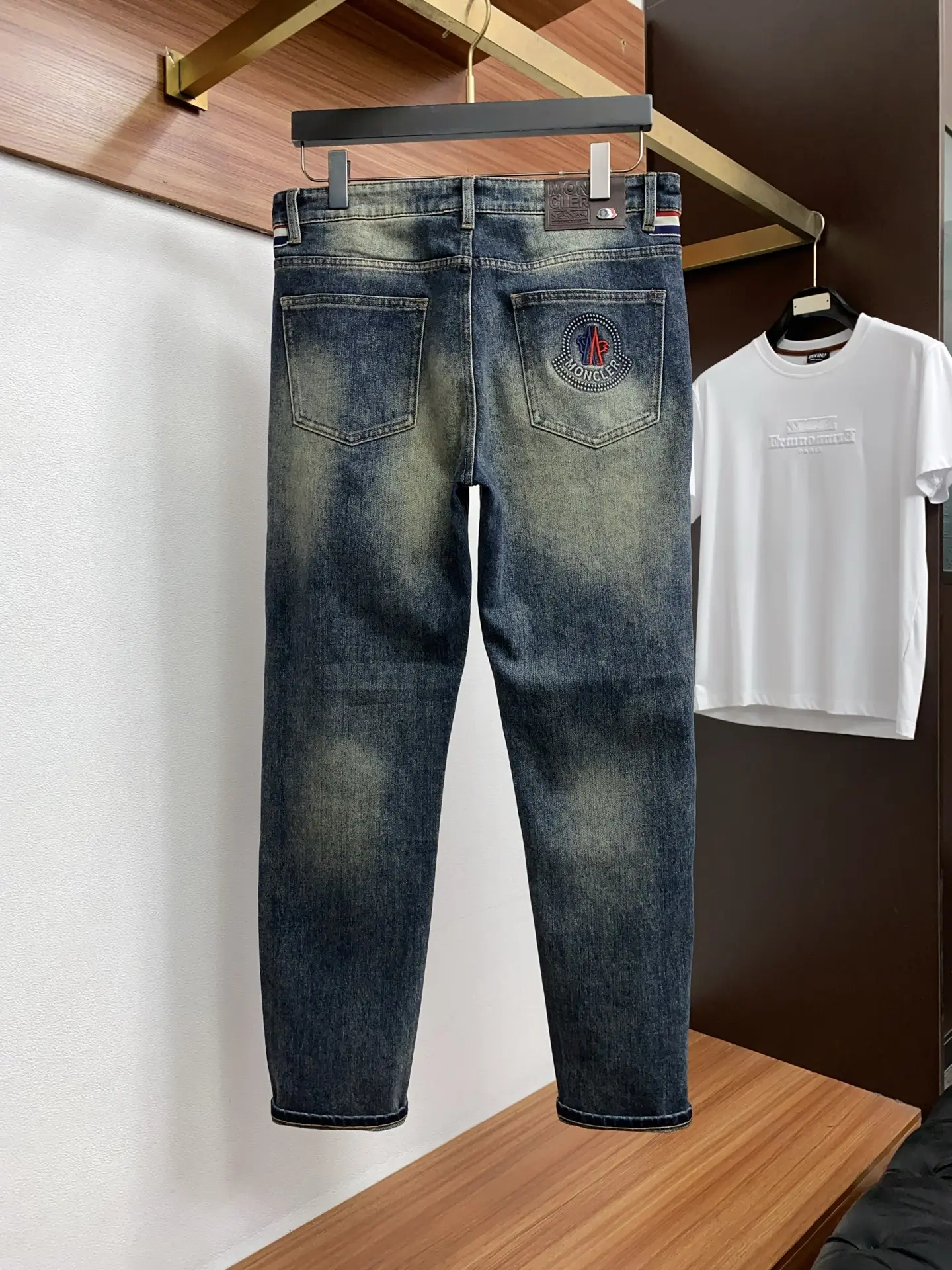 Moncler Slim-Fit Straight-Leg Jeans D17522571 — view 2