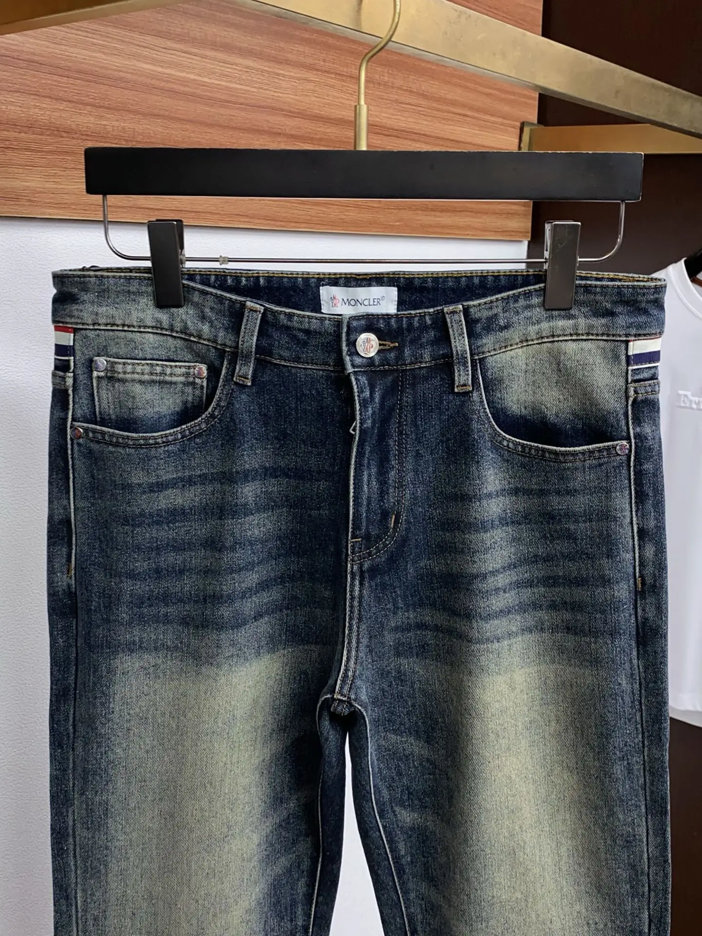 Moncler Slim-Fit Straight-Leg Jeans D17522571 — view 4