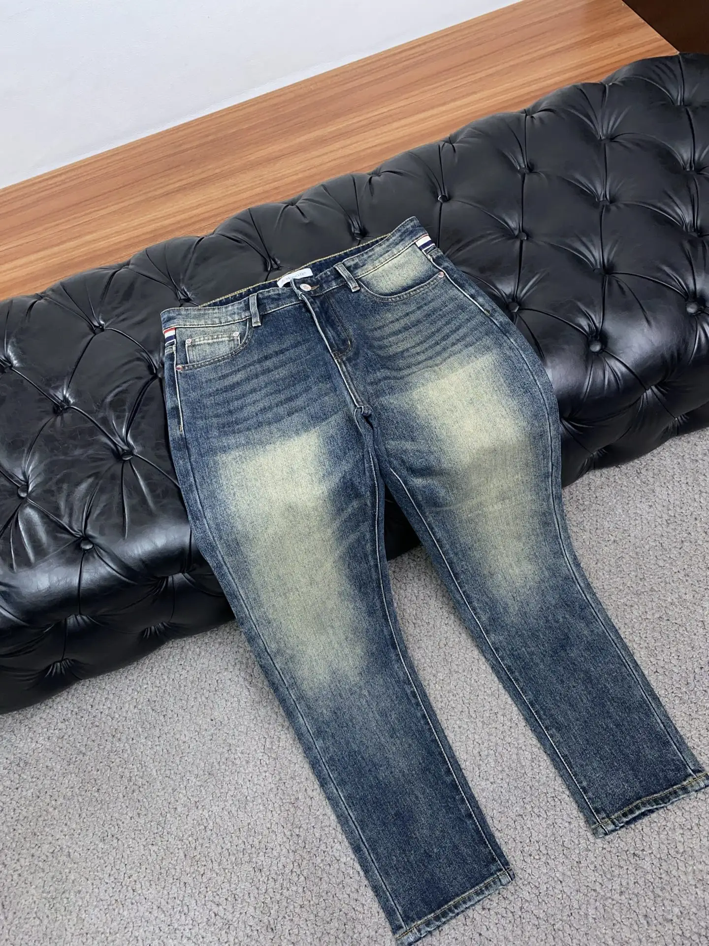 Moncler Slim-Fit Straight-Leg Jeans D17522571 — view 7