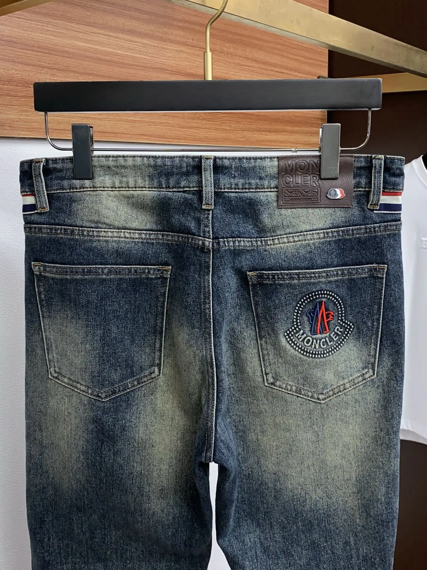Moncler Slim-Fit Straight-Leg Jeans D17522571 — view 9