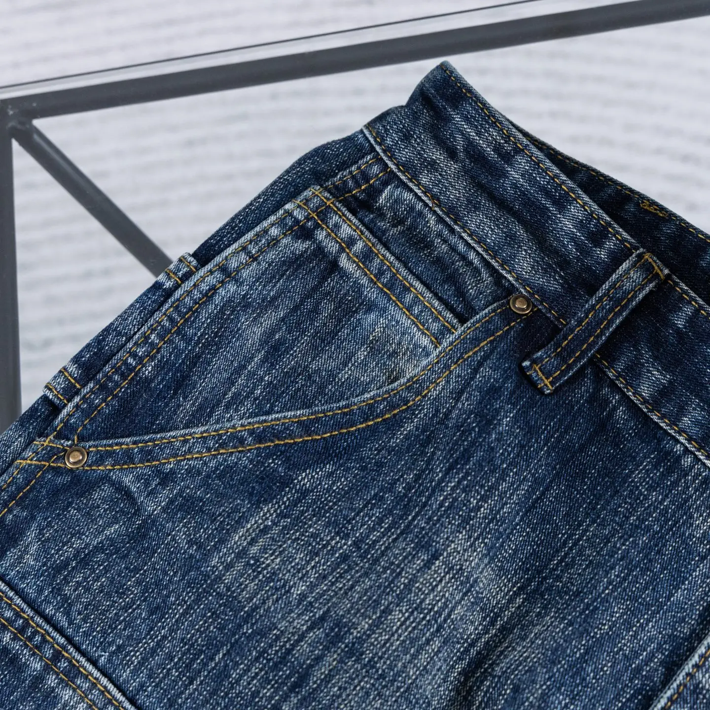 Double-Knee Straight-Leg Logger Jeans D17522601 — view 5