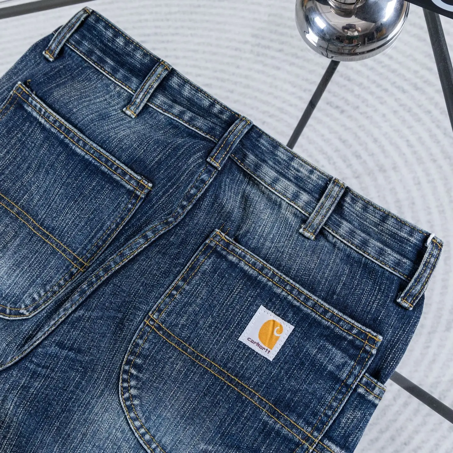 Double-Knee Straight-Leg Logger Jeans D17522601 — view 7