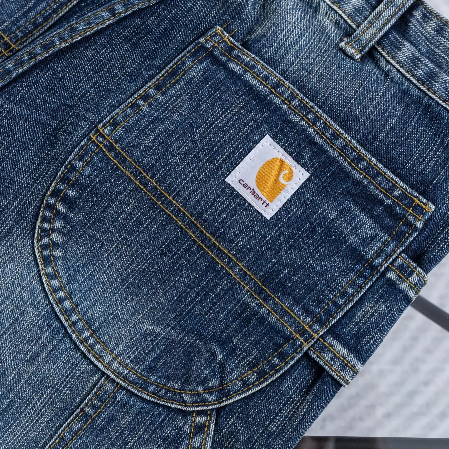 Double-Knee Straight-Leg Logger Jeans D17522601 — view 8
