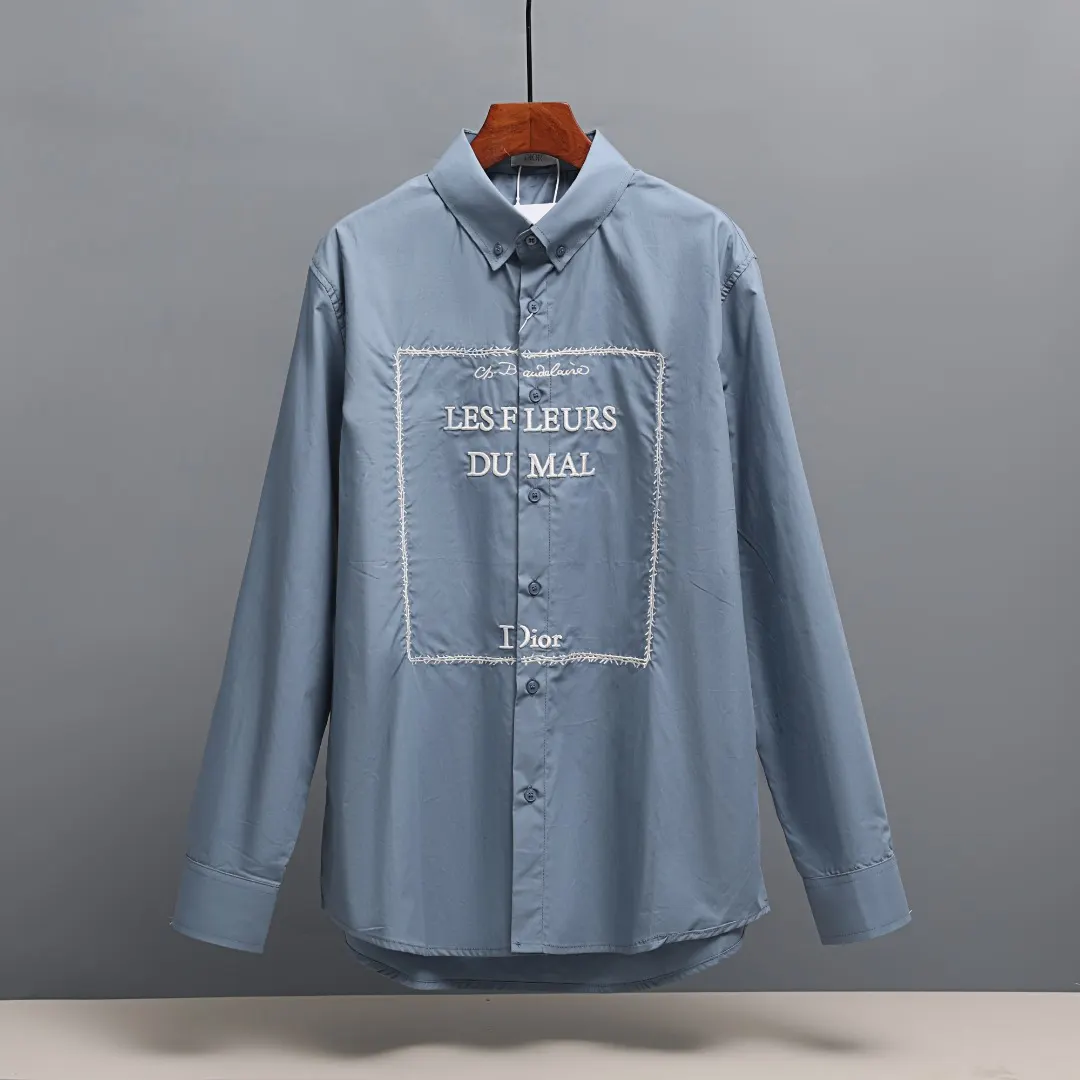 Les Fleurs du Mal Embroidered Cotton Shirt D17521347