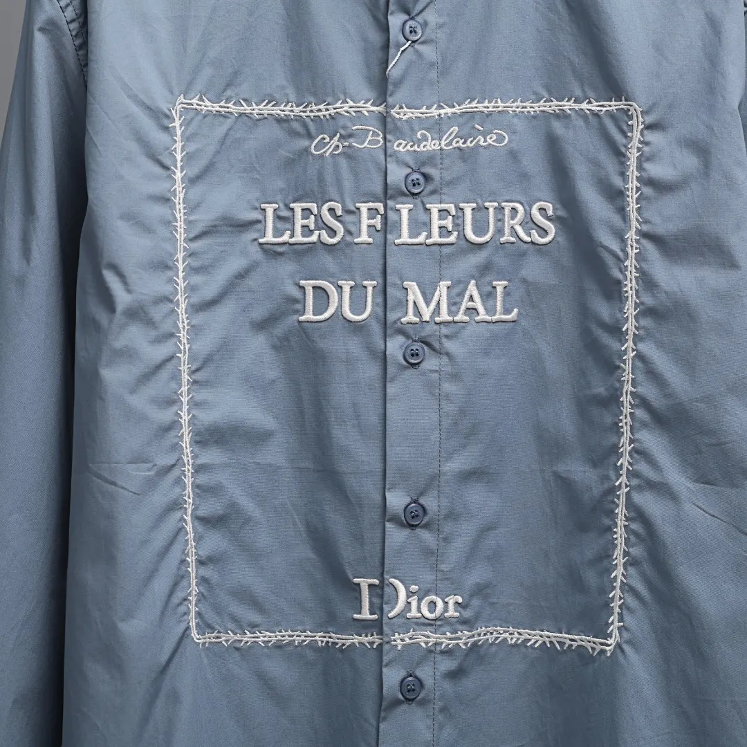 Les Fleurs du Mal Embroidered Cotton Shirt D17521347 — view 5