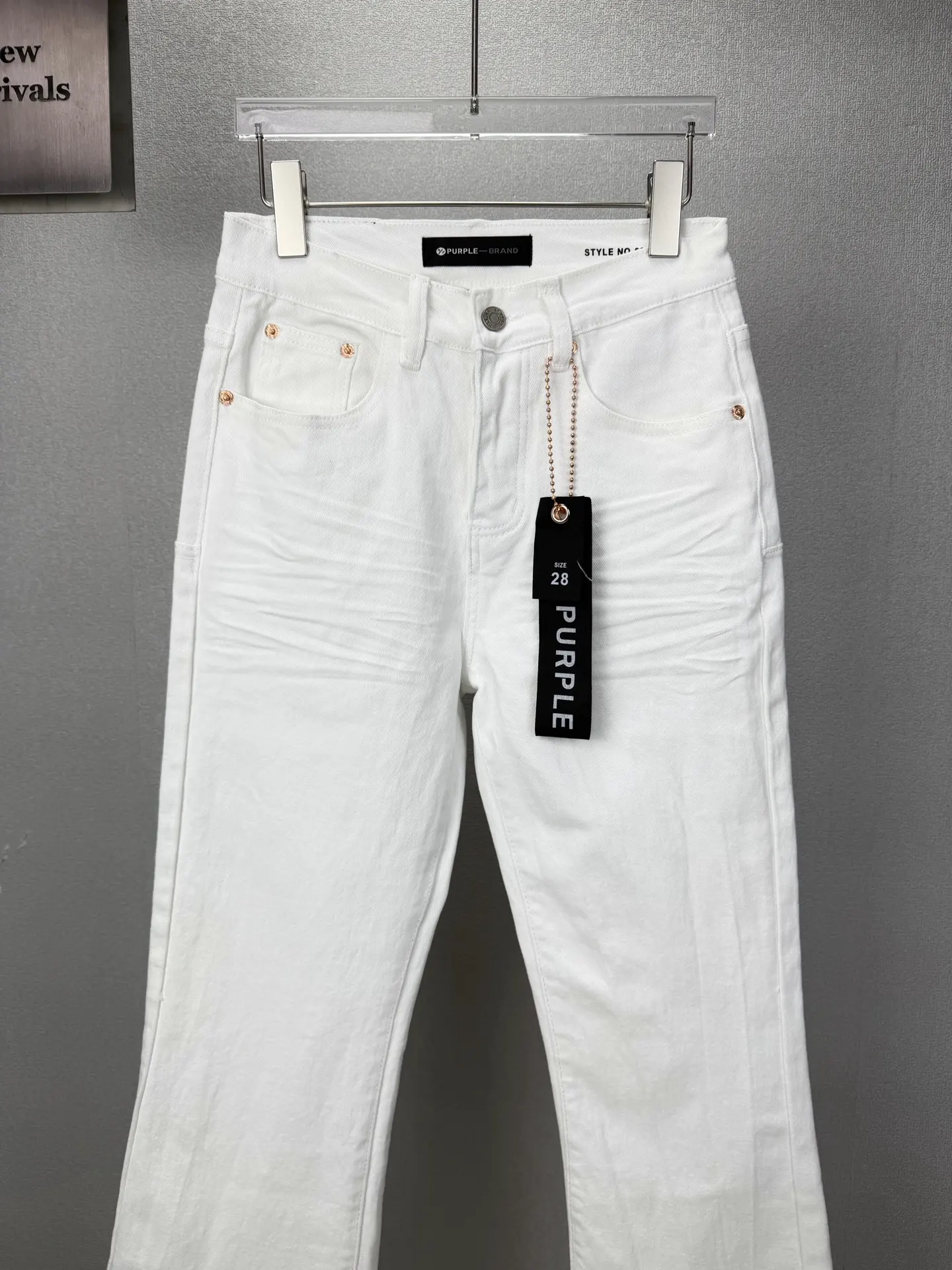 Crinkled Flare-Leg Stretch Jeans D17521875 — view 6