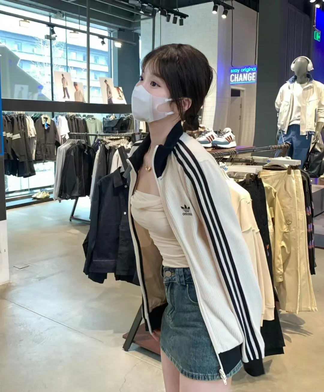 Waffle-Knit Zip-Up Track Jacket D17521734