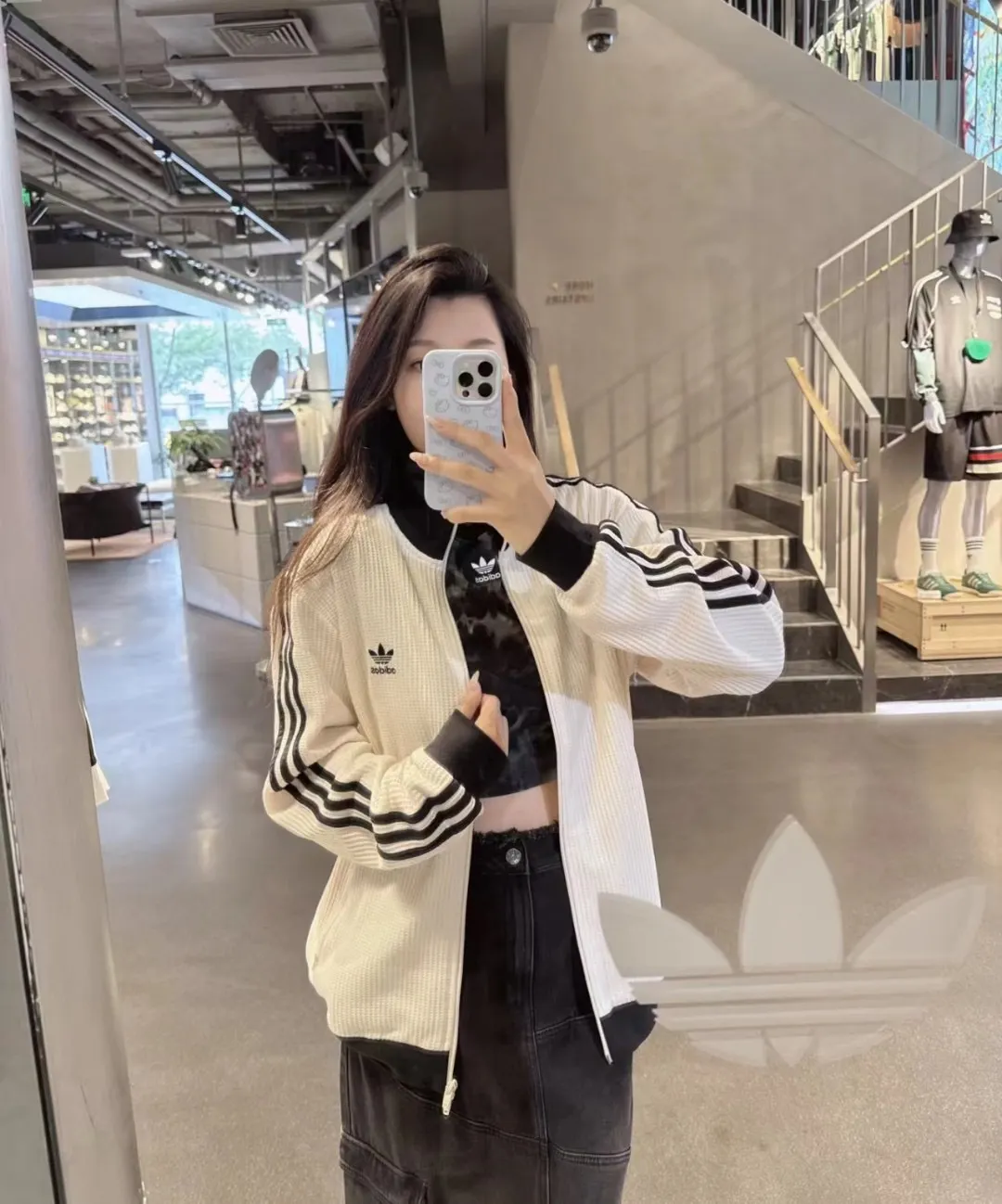 Waffle-Knit Zip-Up Track Jacket D17521734 — view 2