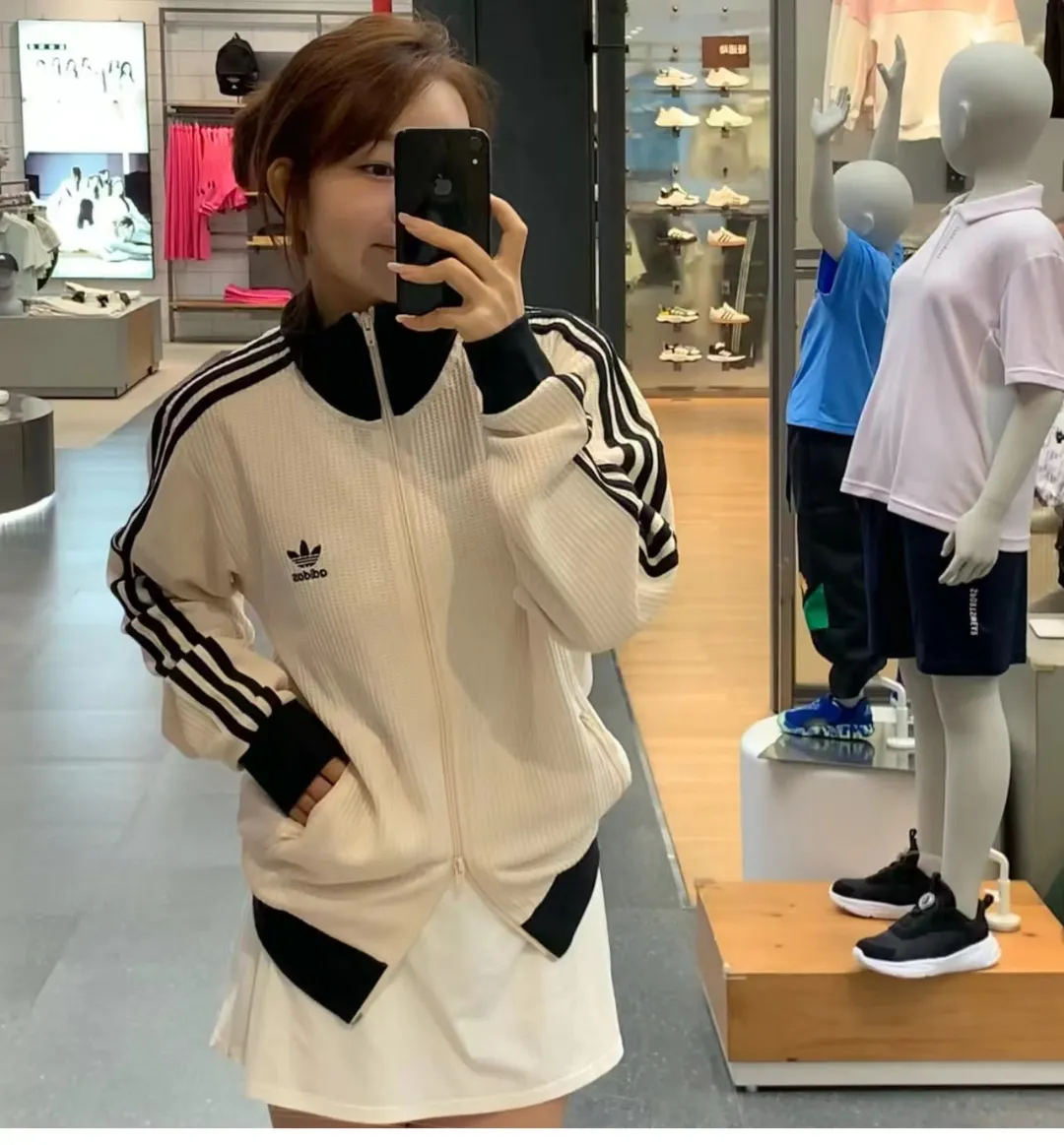 Waffle-Knit Zip-Up Track Jacket D17521734 — view 6