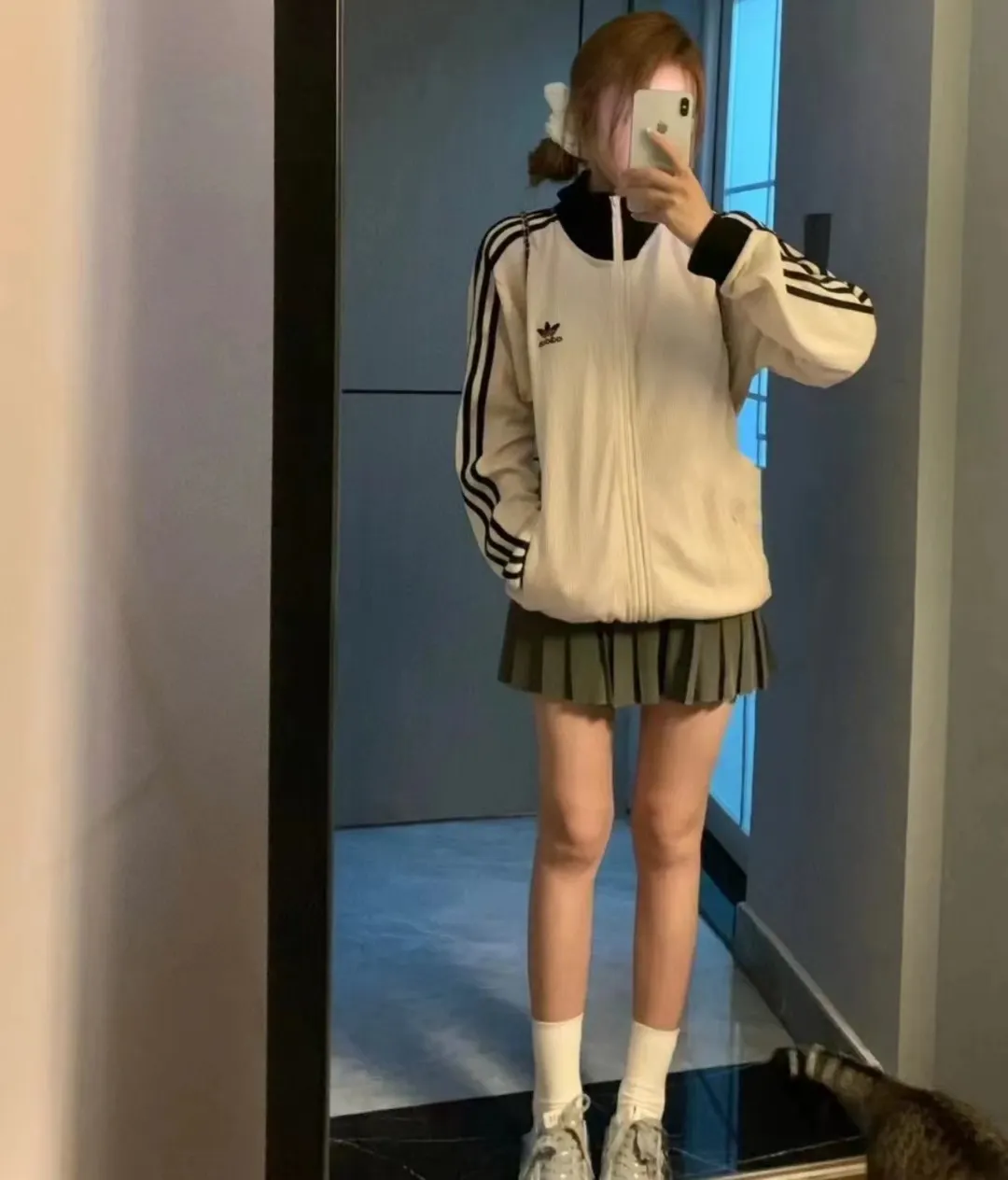 Waffle-Knit Zip-Up Track Jacket D17521734 — view 7