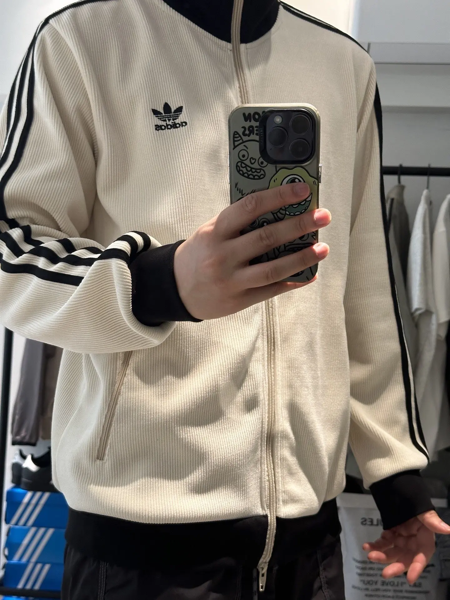 Waffle-Knit Zip-Up Track Jacket D17521734 — view 12