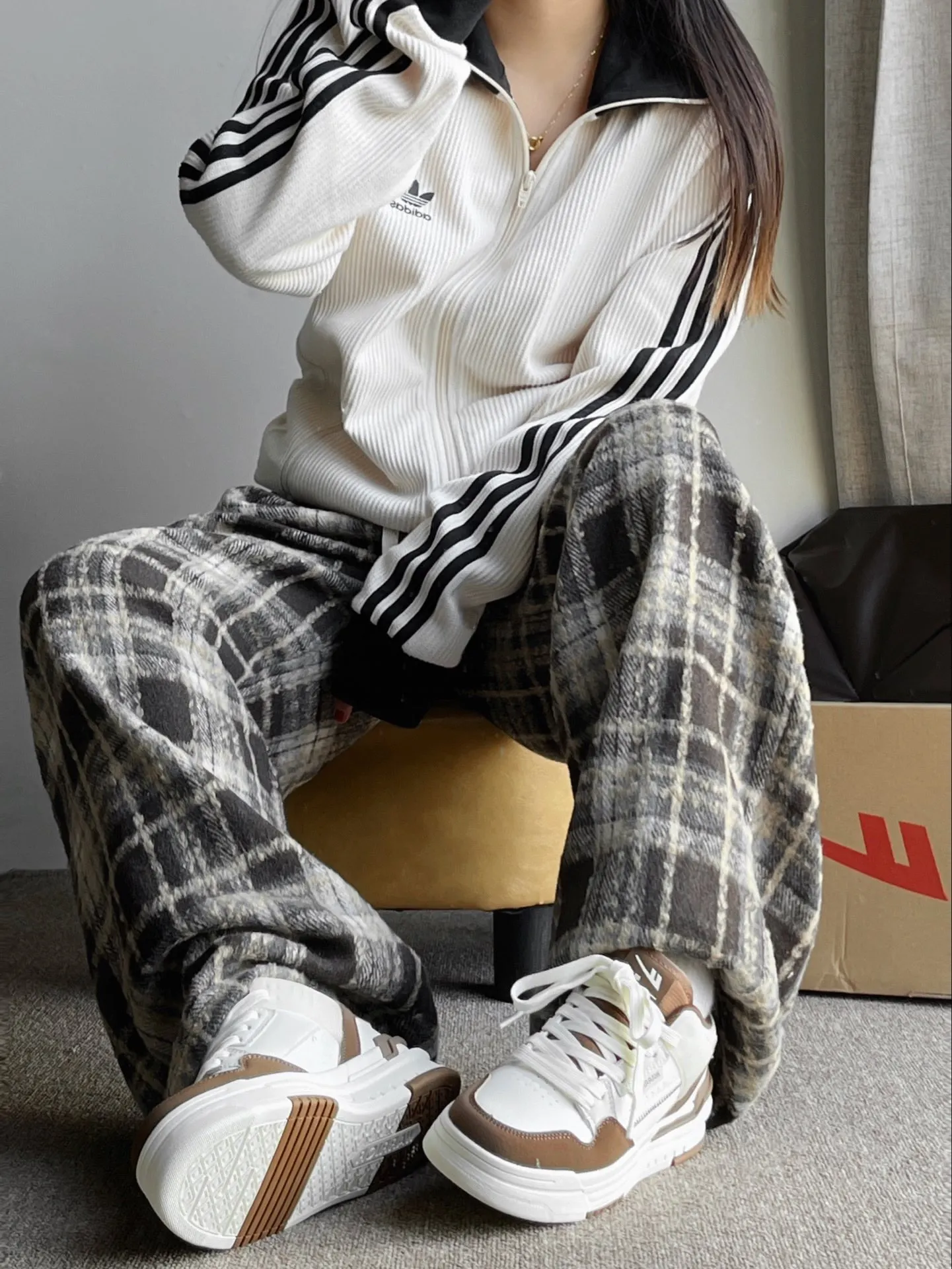Waffle-Knit Zip-Up Track Jacket D17521734 — view 13