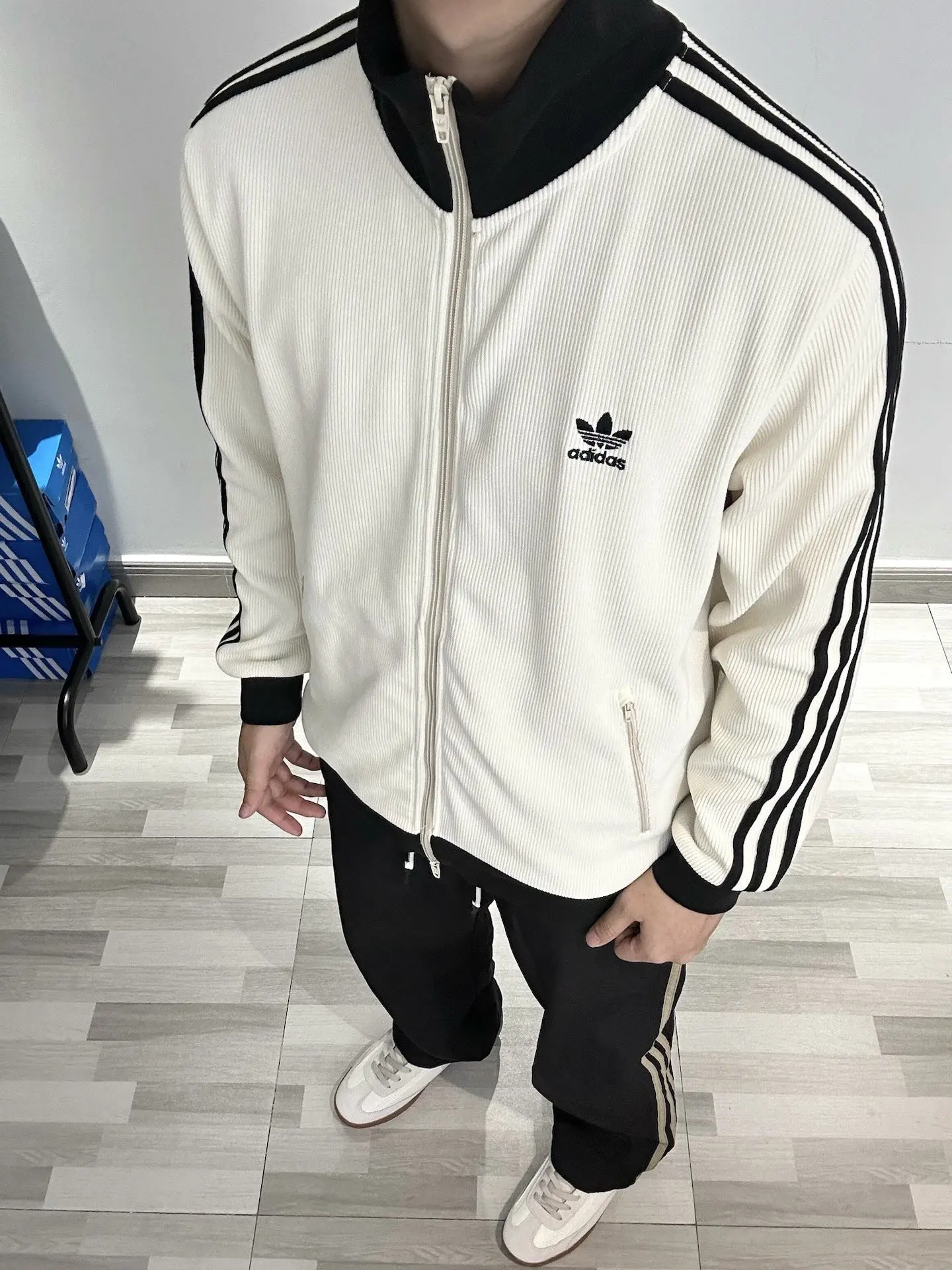 Waffle-Knit Zip-Up Track Jacket D17521734 — view 15
