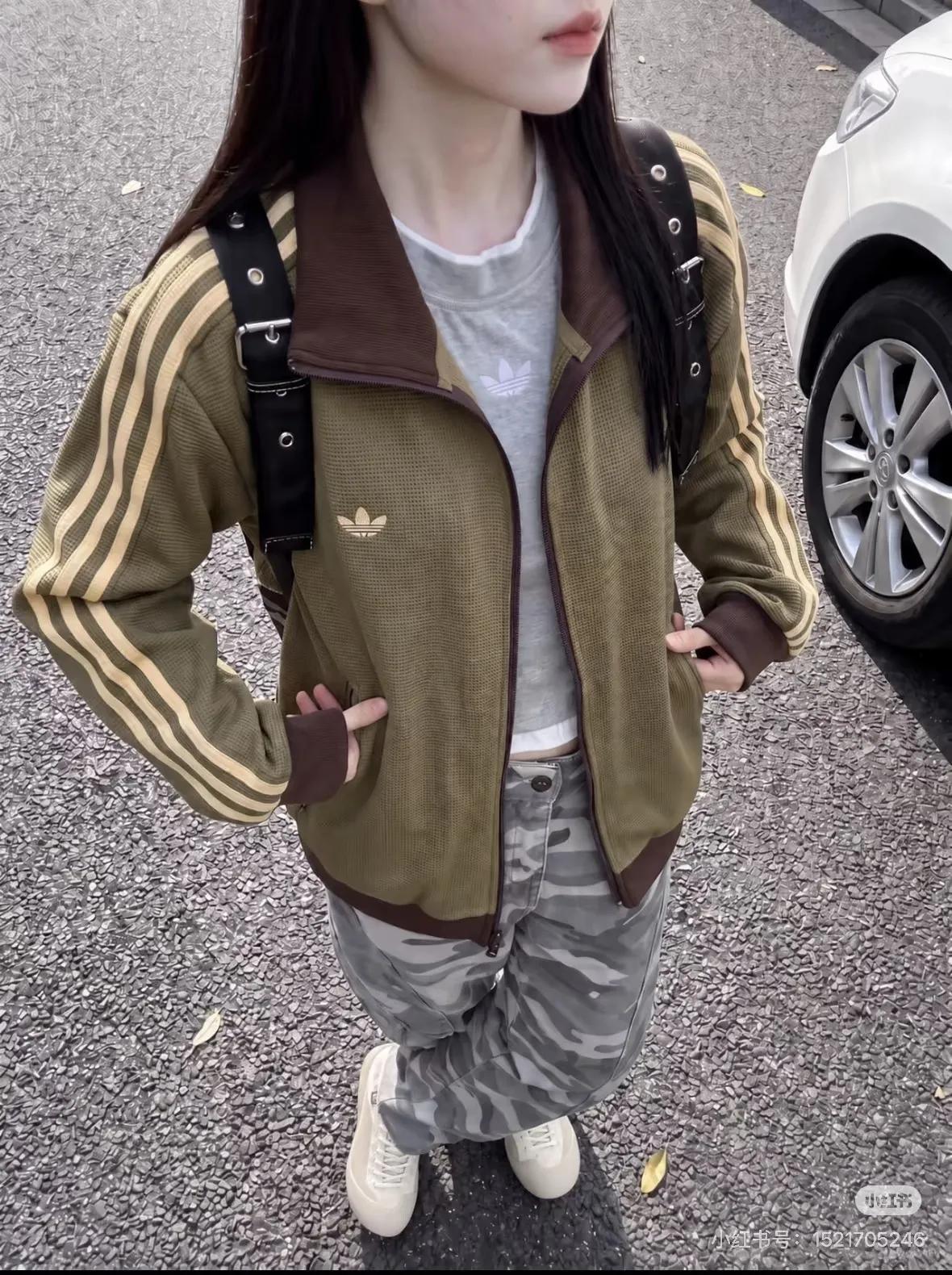 Originals Waffle Knit Track Jacket D17521753 — view 2