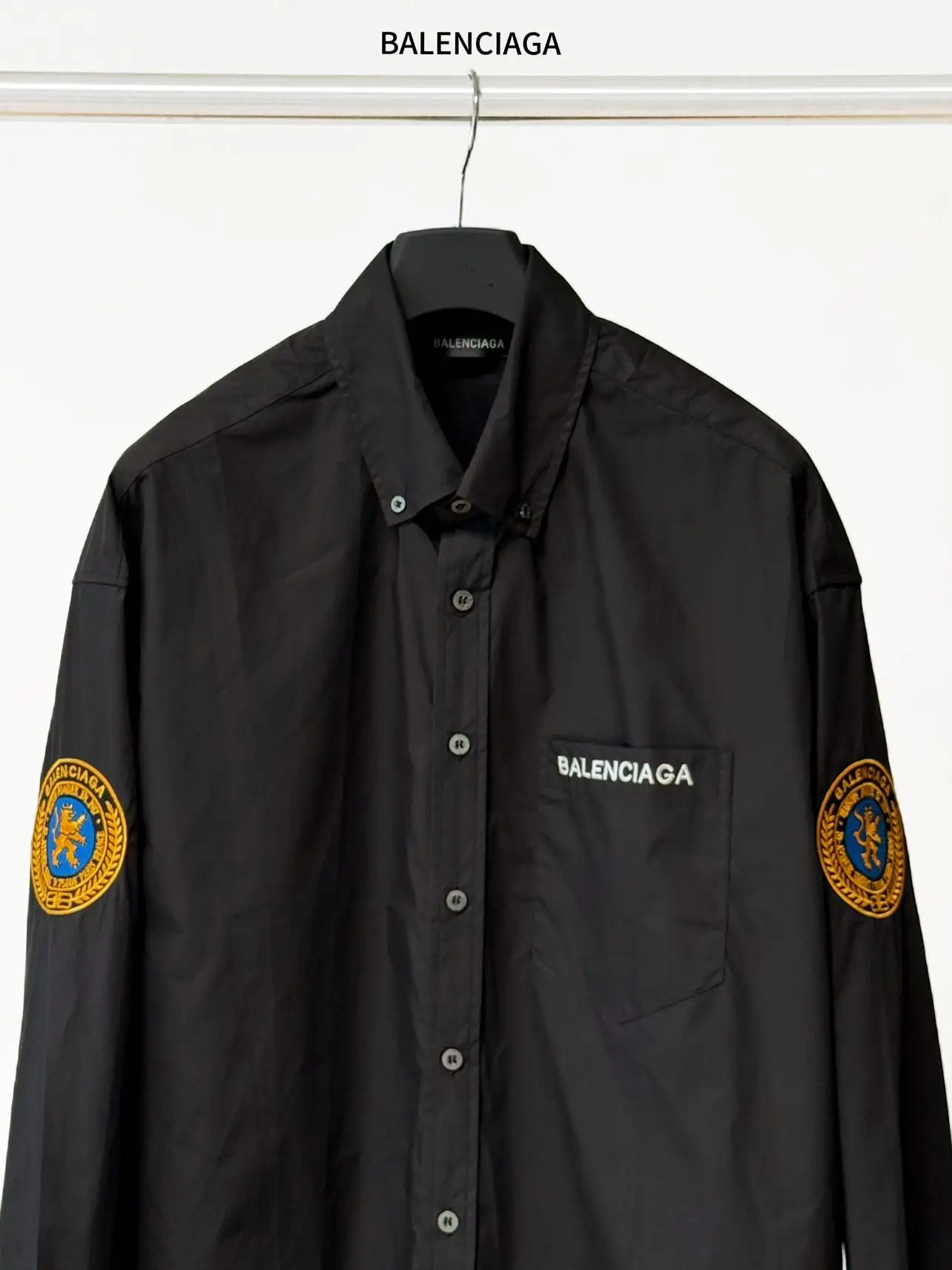 Embroidered Crest Logo Long-Sleeve Shirt D17519830 — view 4