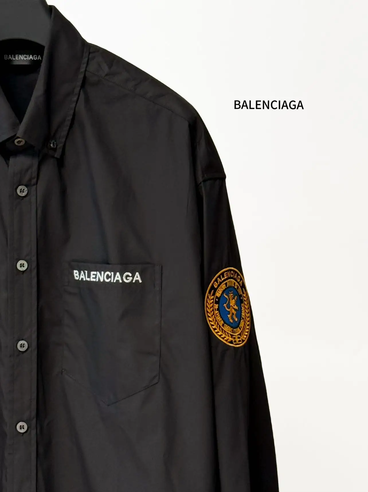 Embroidered Crest Logo Long-Sleeve Shirt D17519830 — view 5