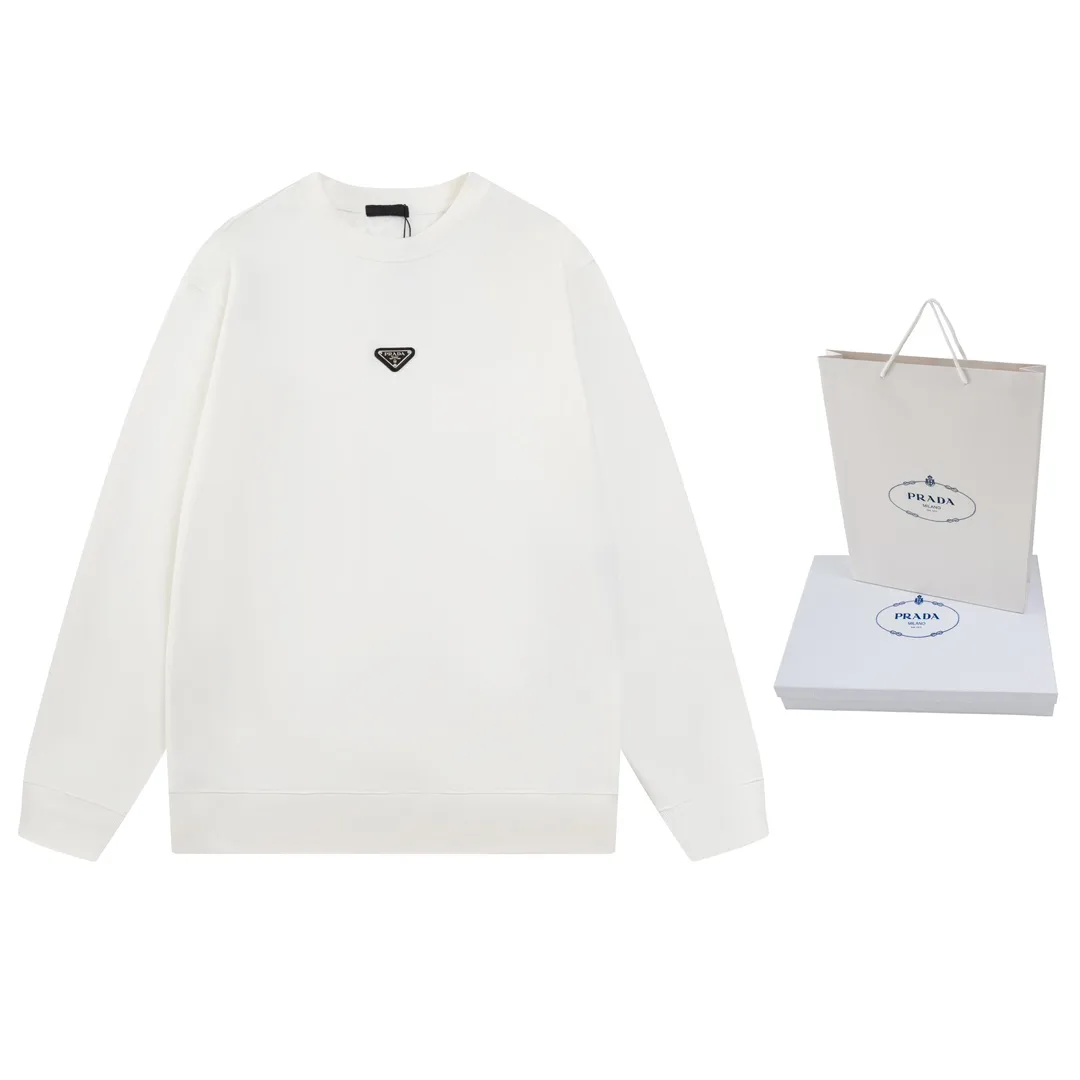 Triangle Logo Plaque Crew-Neck Sweatshirt D17819887