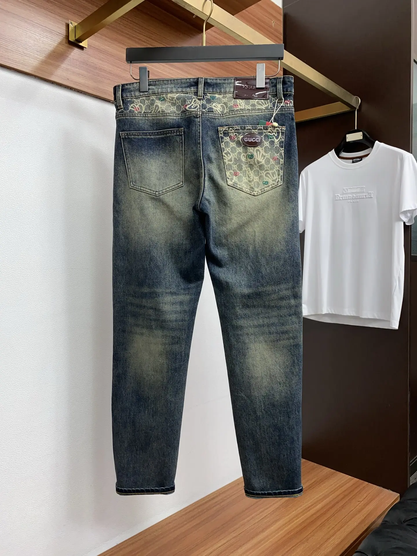 Monogram Slim-Fit Straight-Leg Jeans D18022570 — view 2