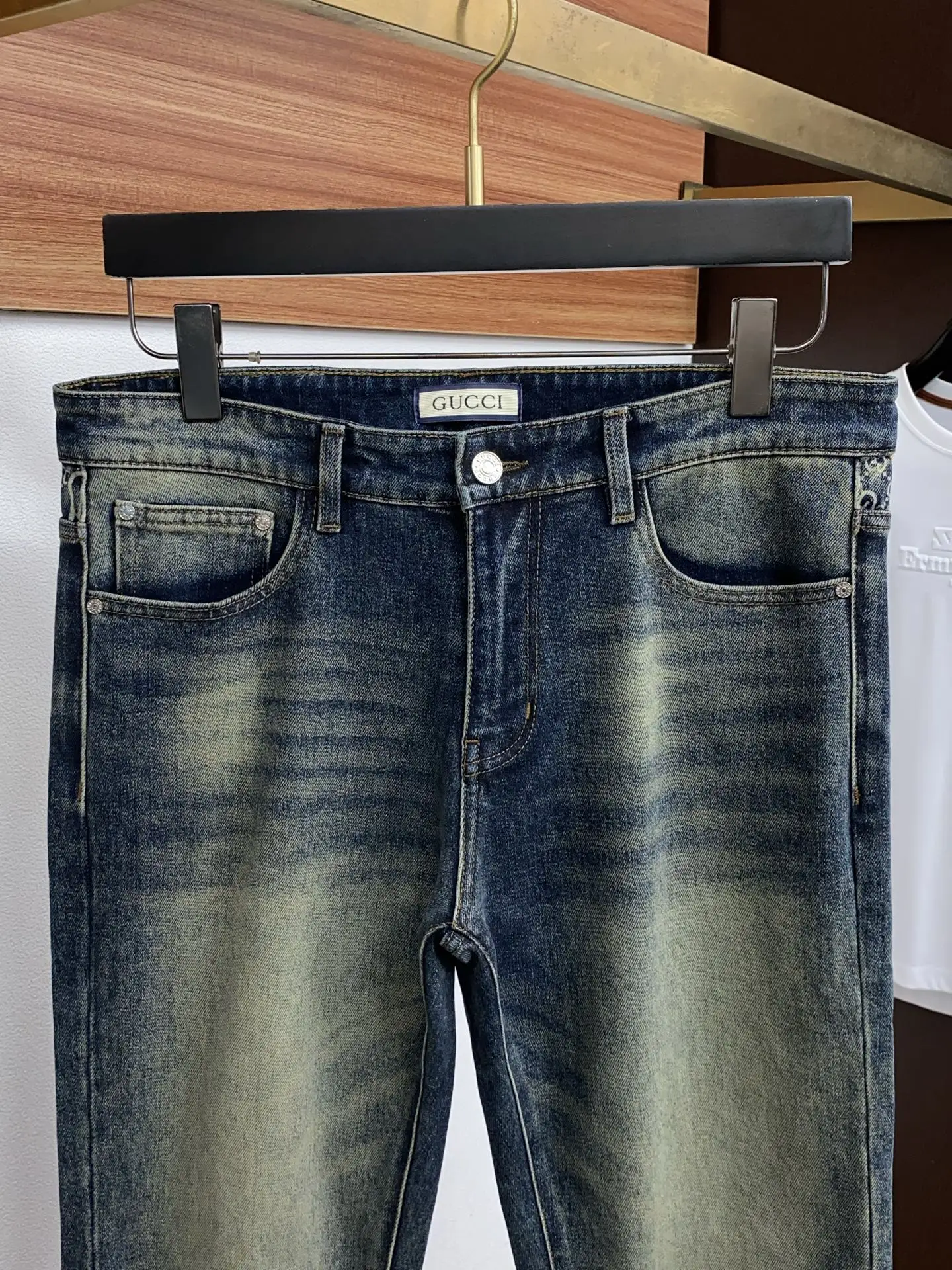 Monogram Slim-Fit Straight-Leg Jeans D18022570 — view 4