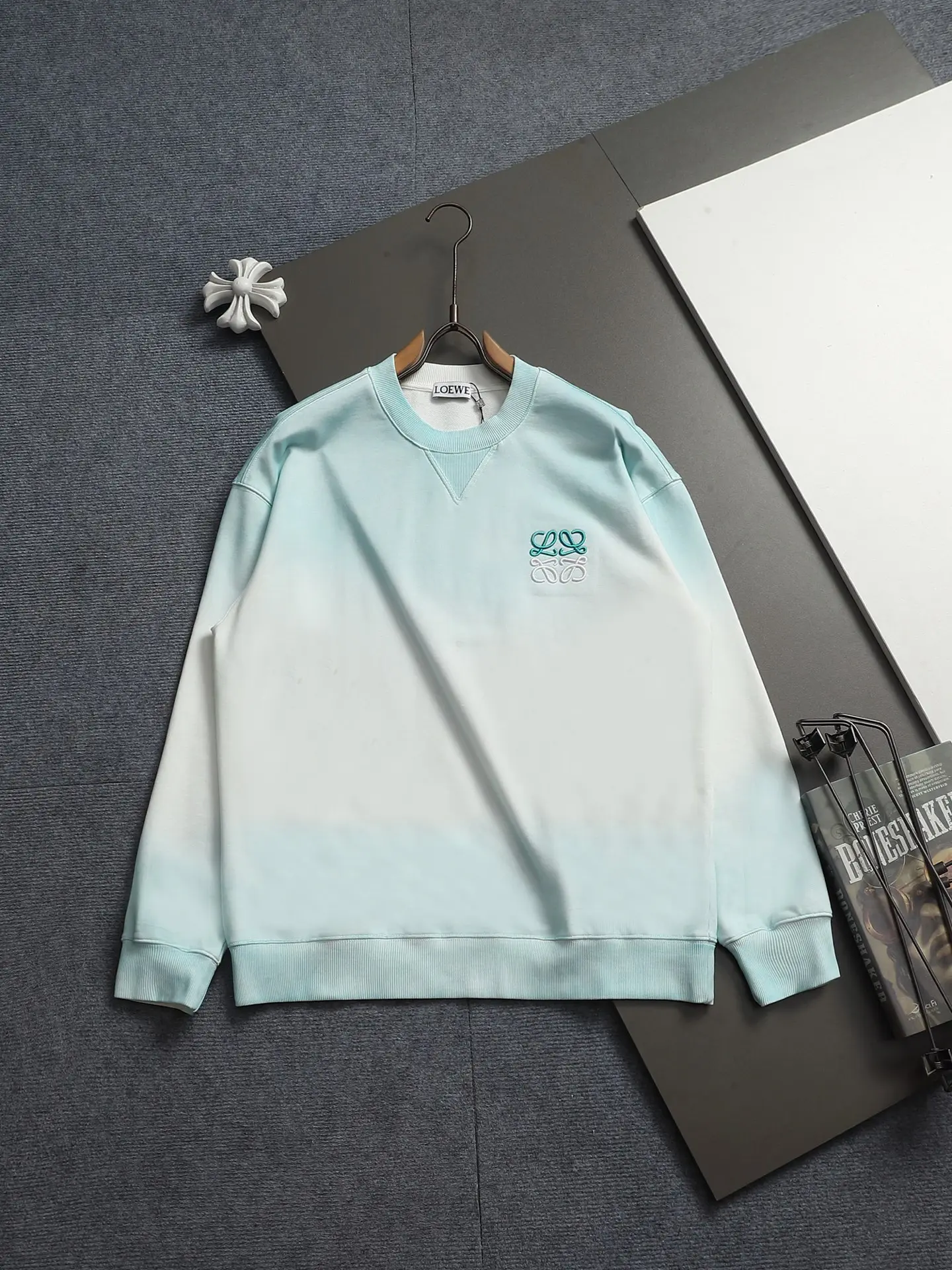 Anagram Embroidered Tie-Dye Sweatshirt D18021933