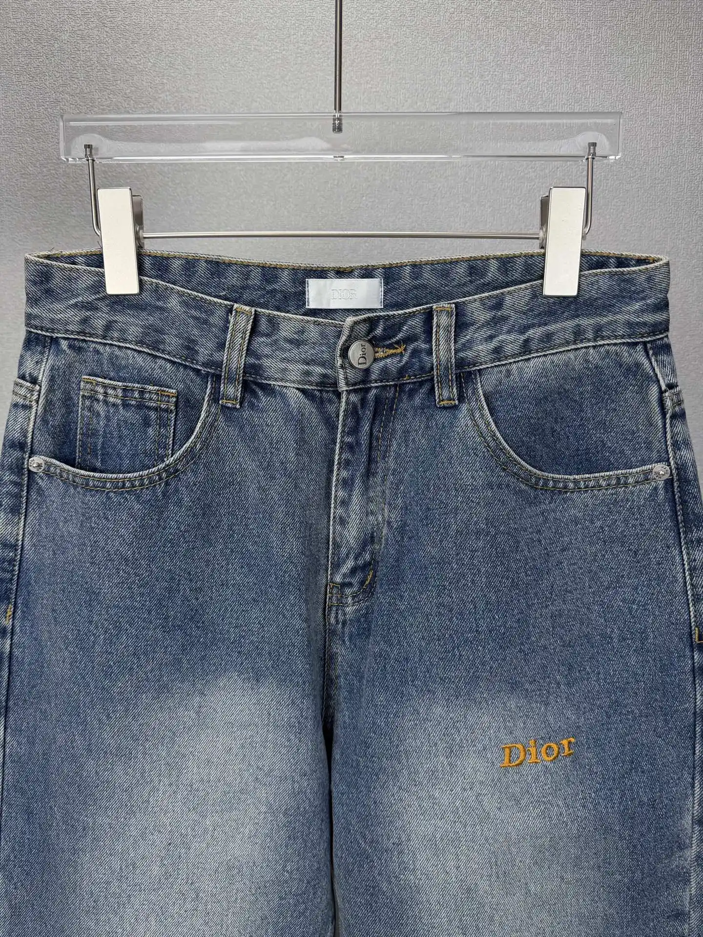 Logo-Embroidered Straight-Leg Jeans D18021865 — view 3