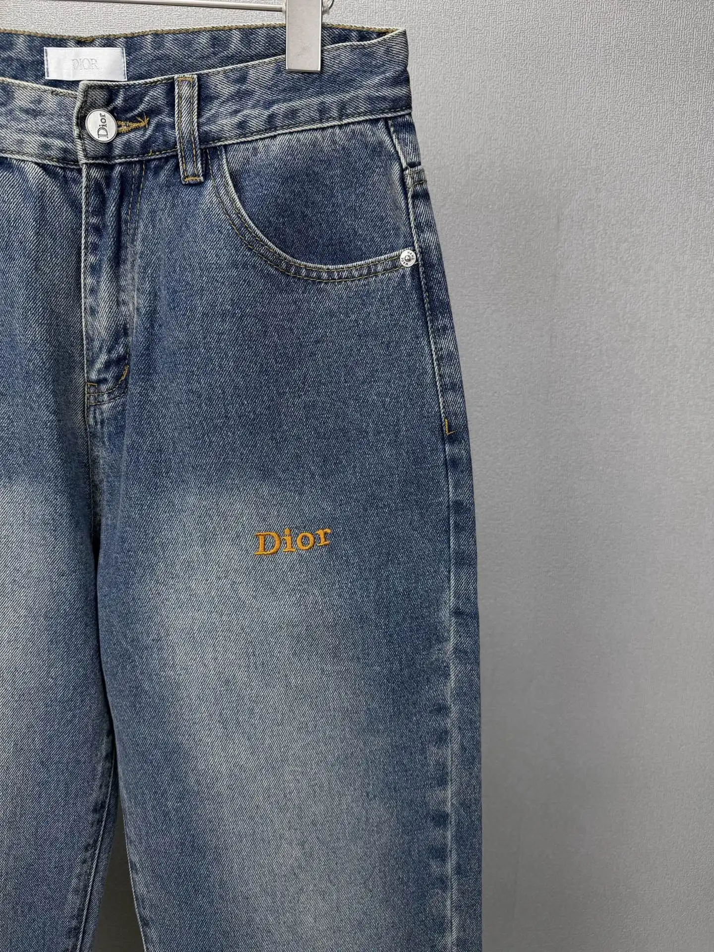 Logo-Embroidered Straight-Leg Jeans D18021865 — view 4