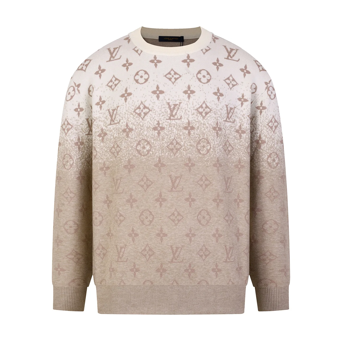 Monogram Gradient Crew-Neck Knit Sweater D18020335