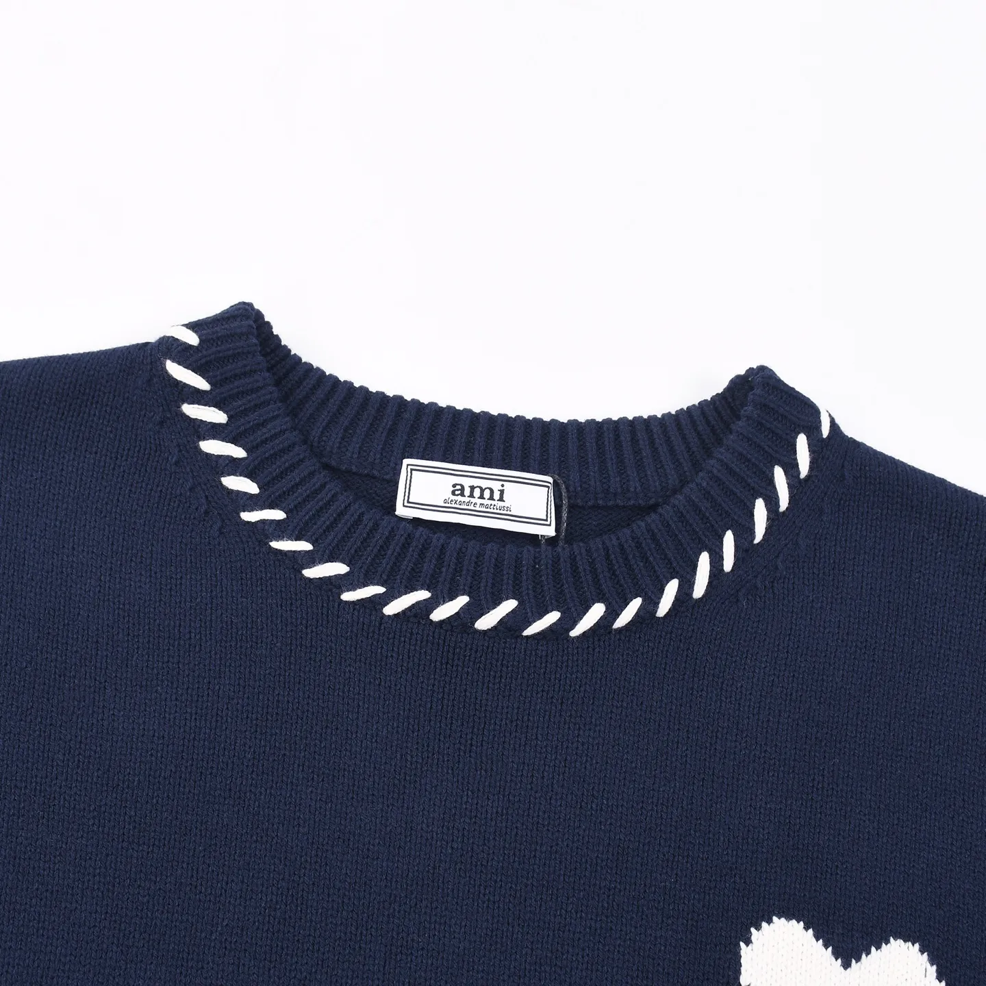Ami de Coeur Intarsia Knit Crew-Neck Sweater D18020330 — view 4