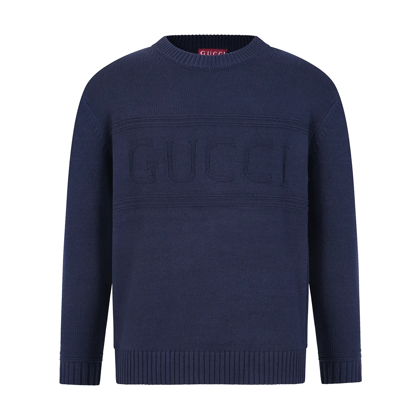 Logo-Embossed Crew-Neck Knit Sweater D18020327