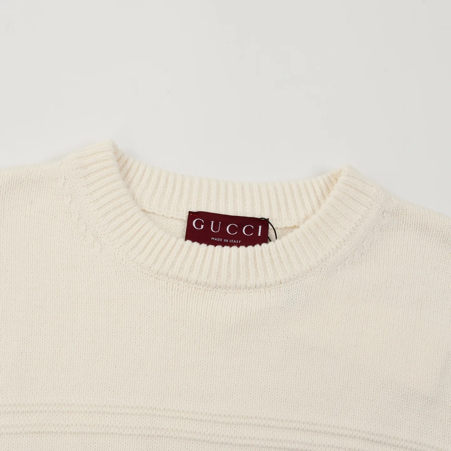 Logo-Embossed Cotton Knit Sweater D18020326 — view 3